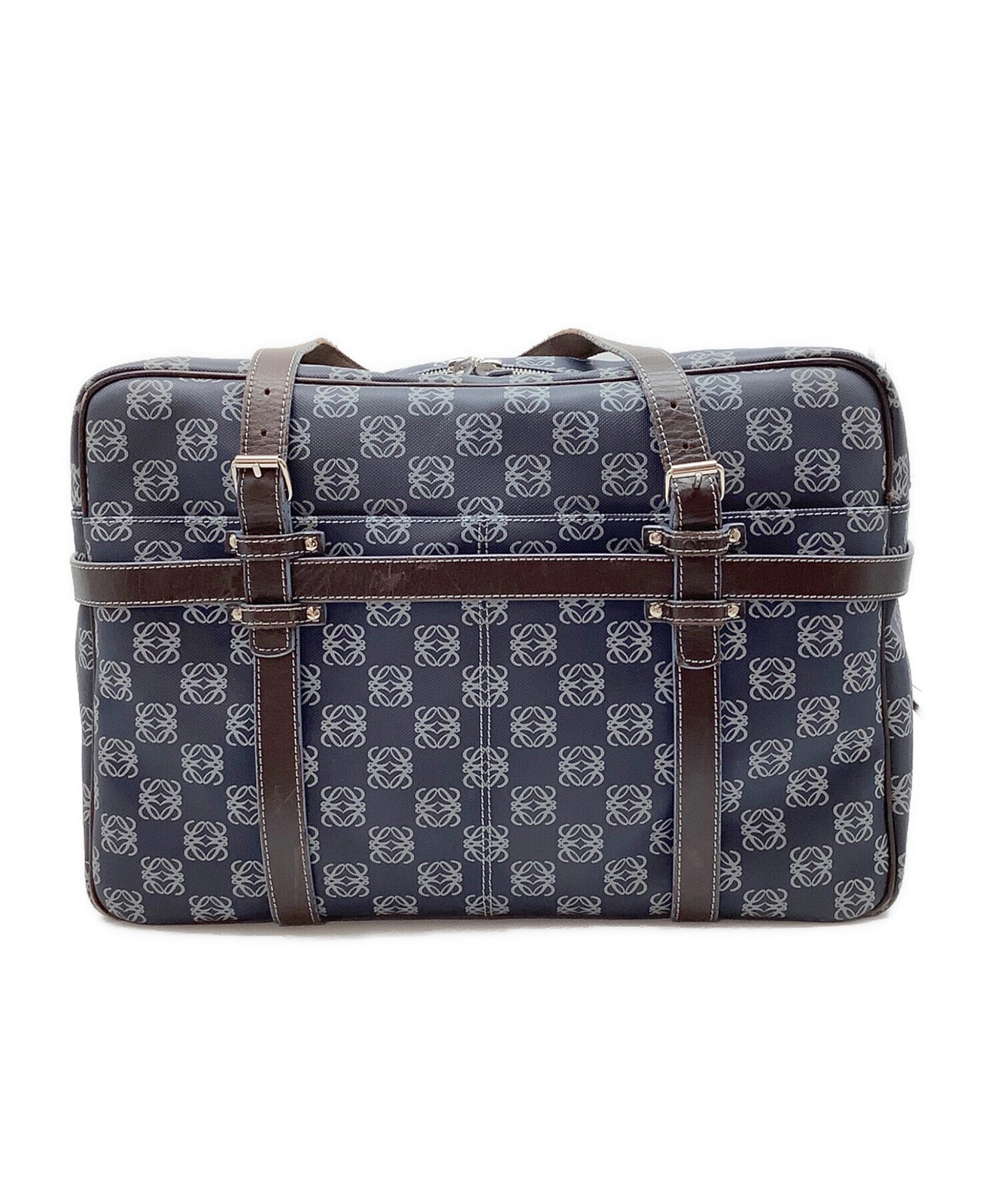LOEWE Boston bag Navy Authentic From Japan