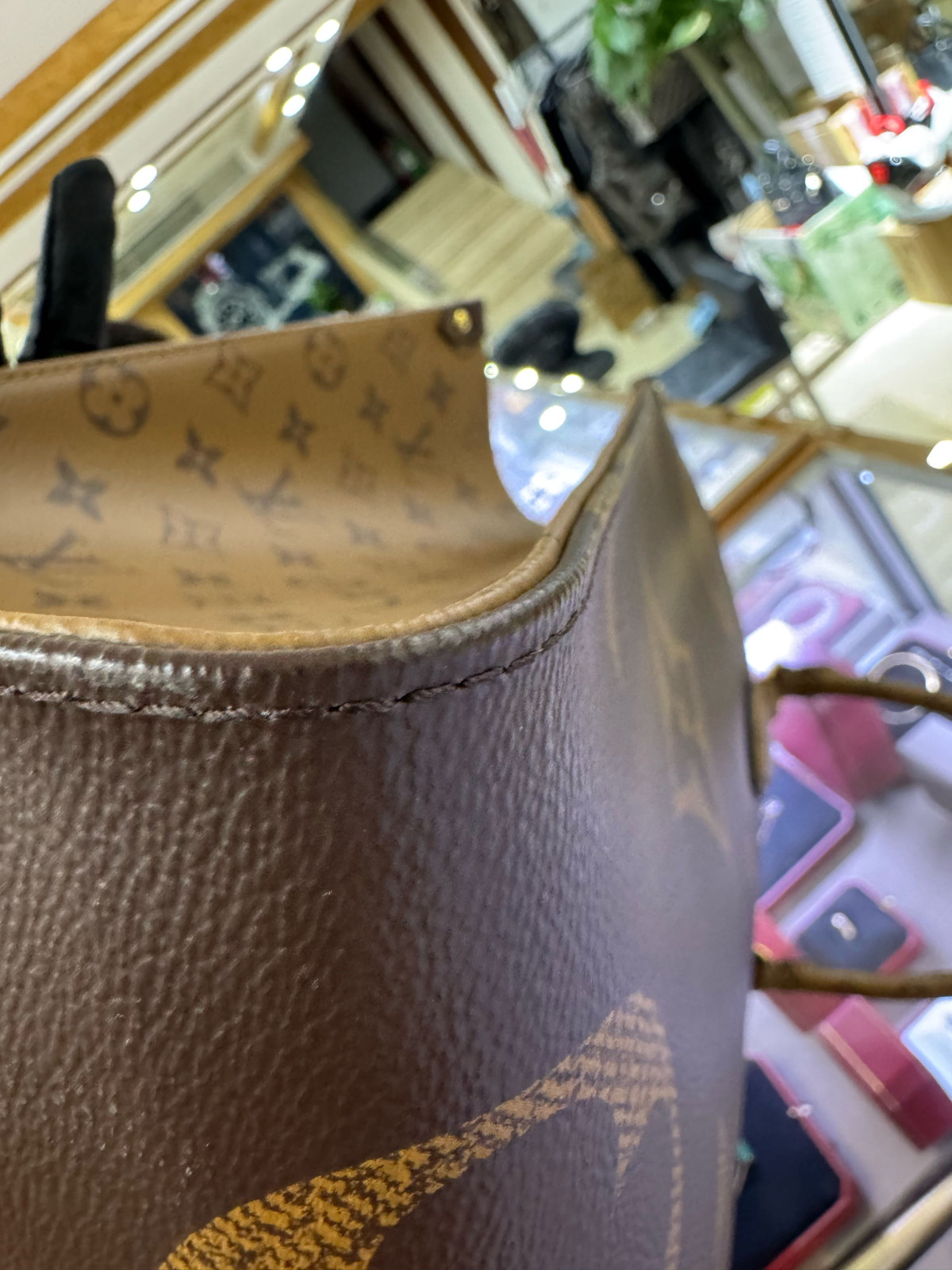 Authentic Louis Vuitton OnTheGo MM Monogram Canvas Tote Beige Gold-Tone eBay AG