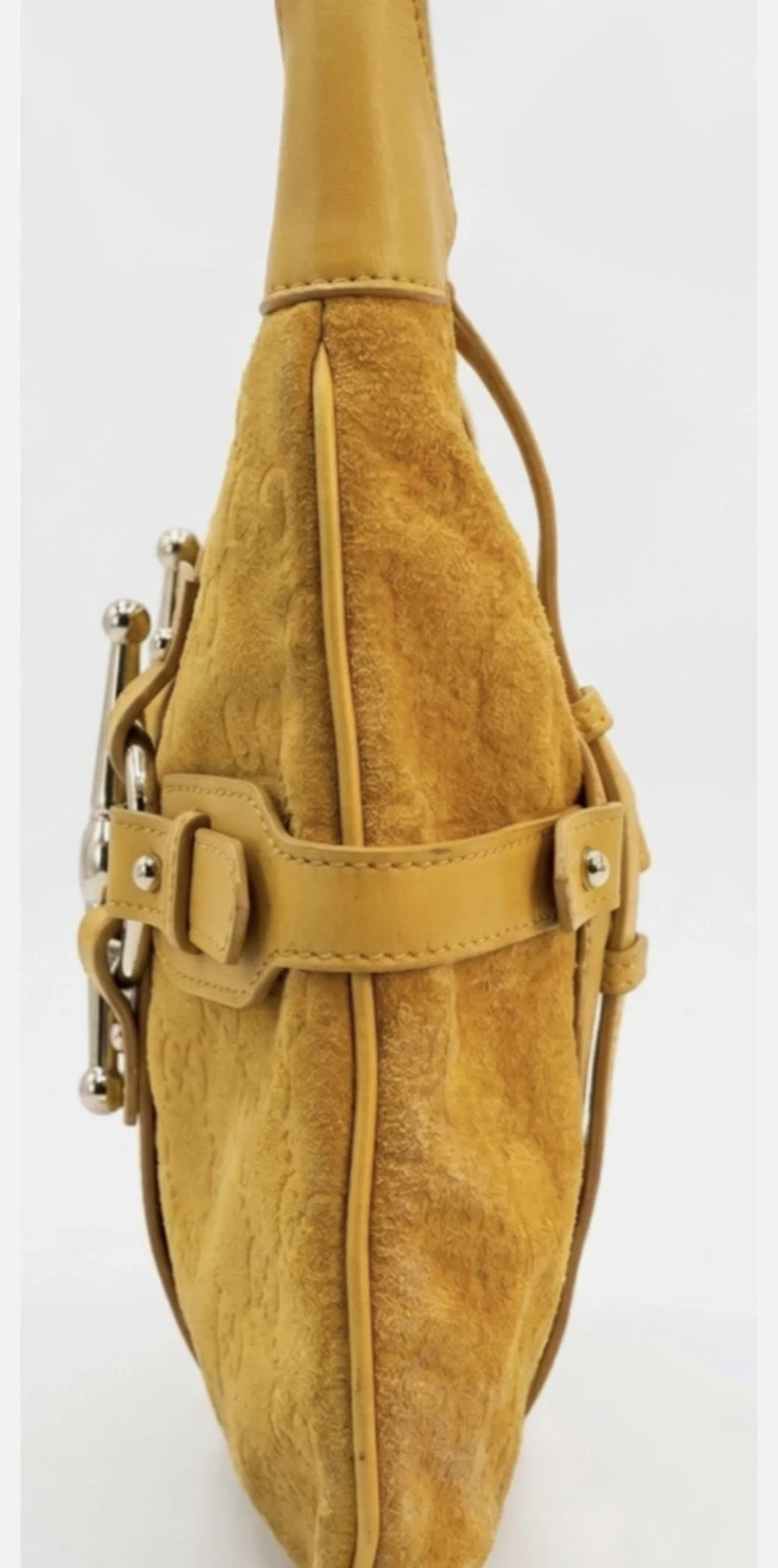 GUCCI 85TH ANNIVERSARY SUEDE GUCCISSIMA HANDBAG PRE-OWNED
