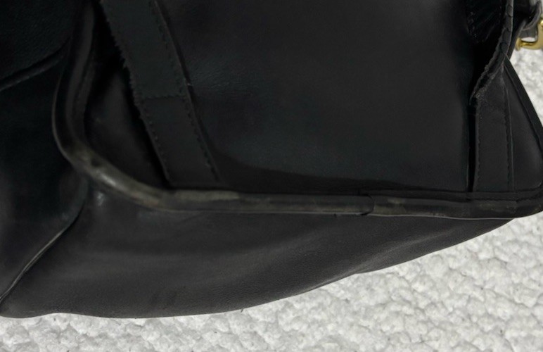 Coach 90s 9791 Black Leather Daypack Backpack Made In USA