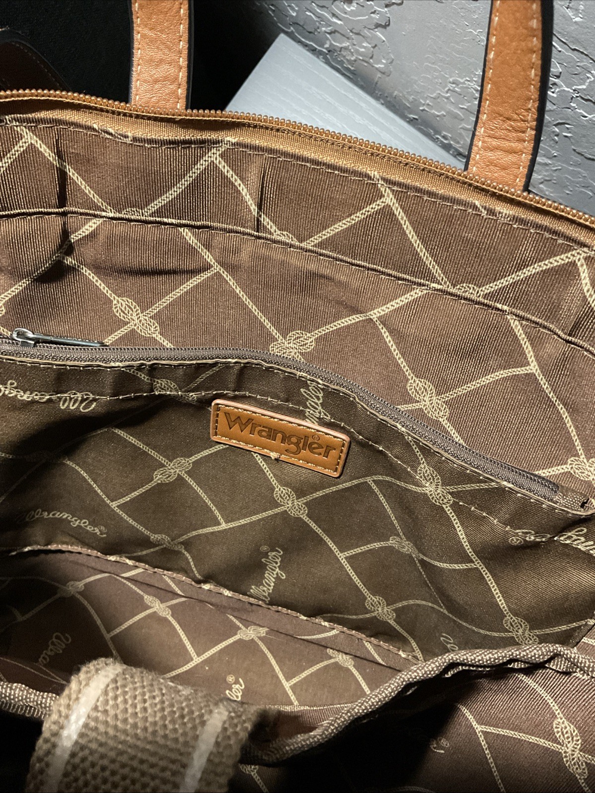 Wrangler Bag With A Pocket For iPad Or Book Denim And Faux Leather Lightweight