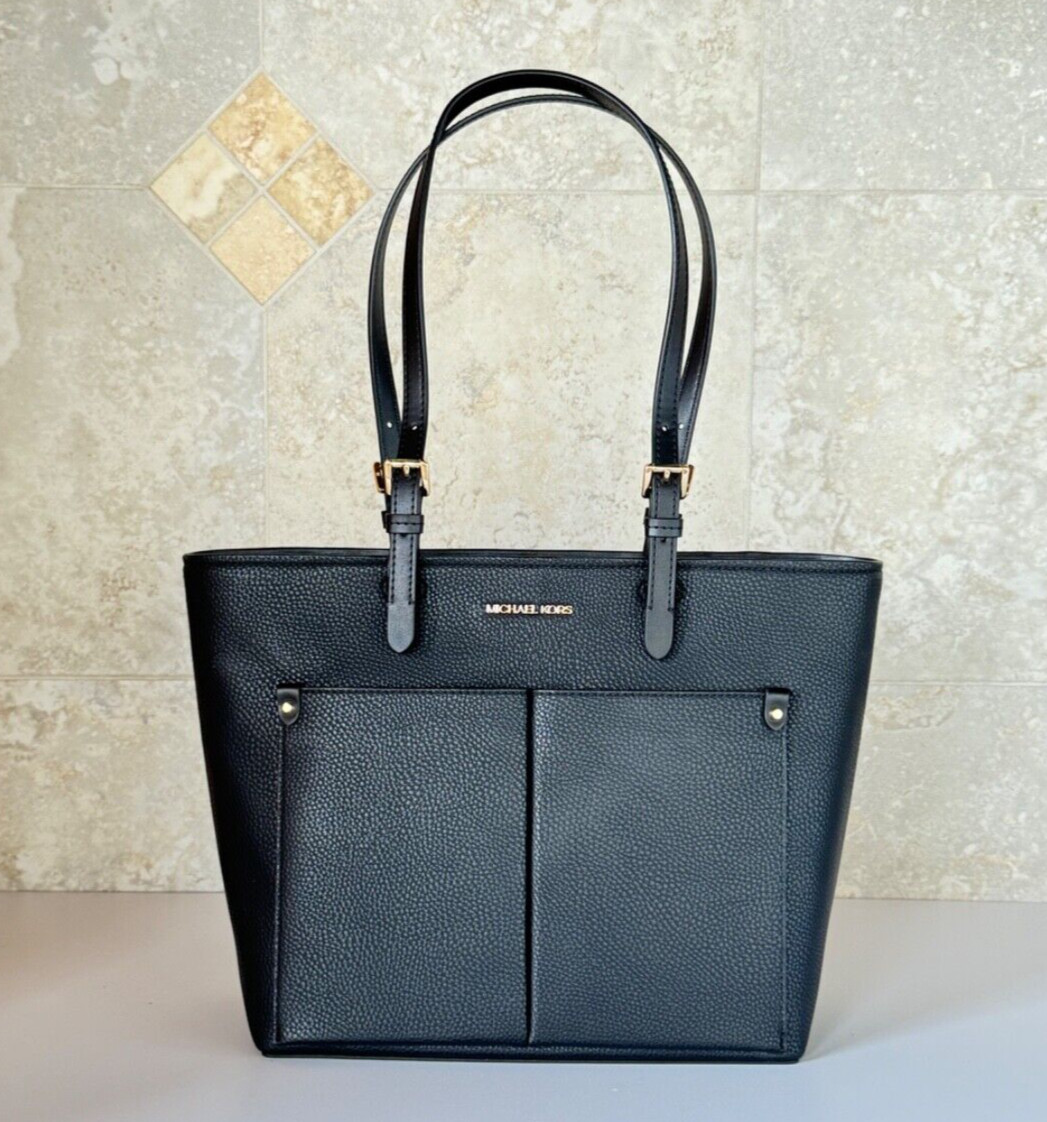 MICHAEL KORS JET SET TRAVEL MEDIUM DOUBLE POCKET TOTE SHOULDER BAG