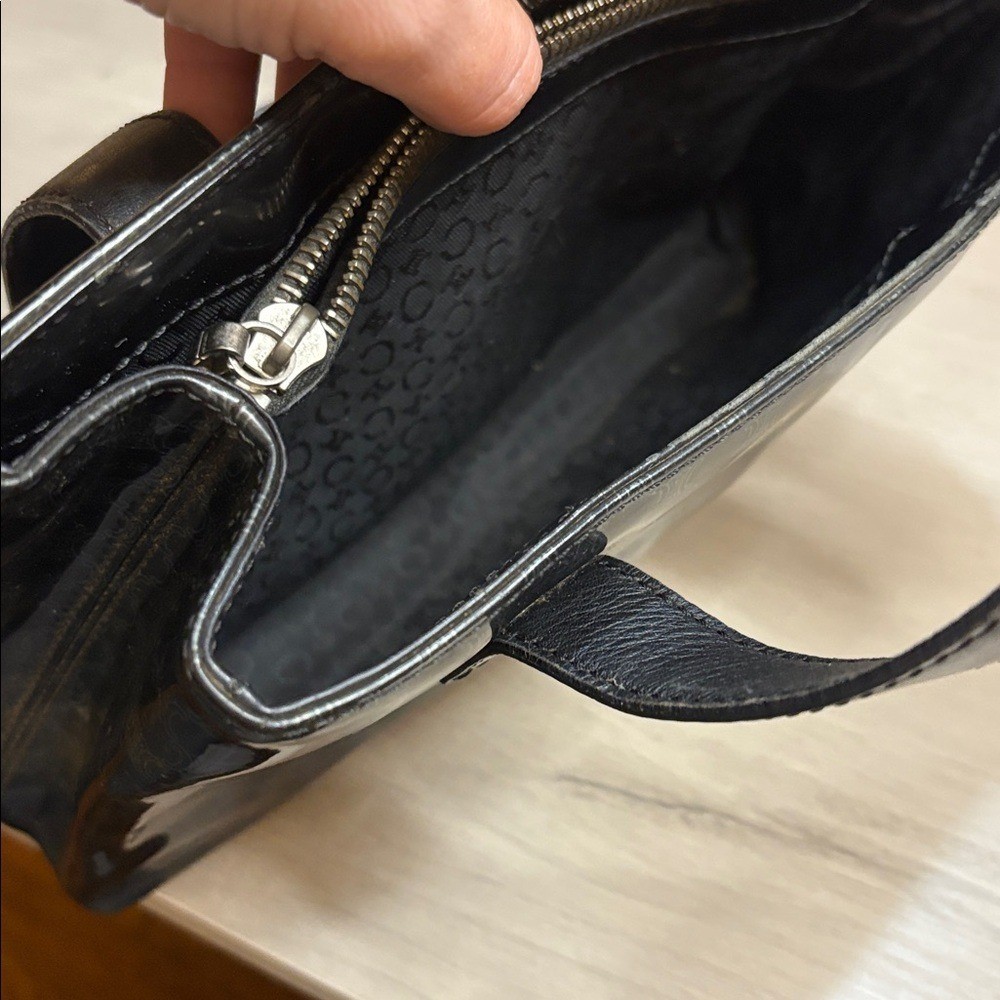 Vintage Celine Macadam PVC Mini Tote – Black 11″x7″x3″