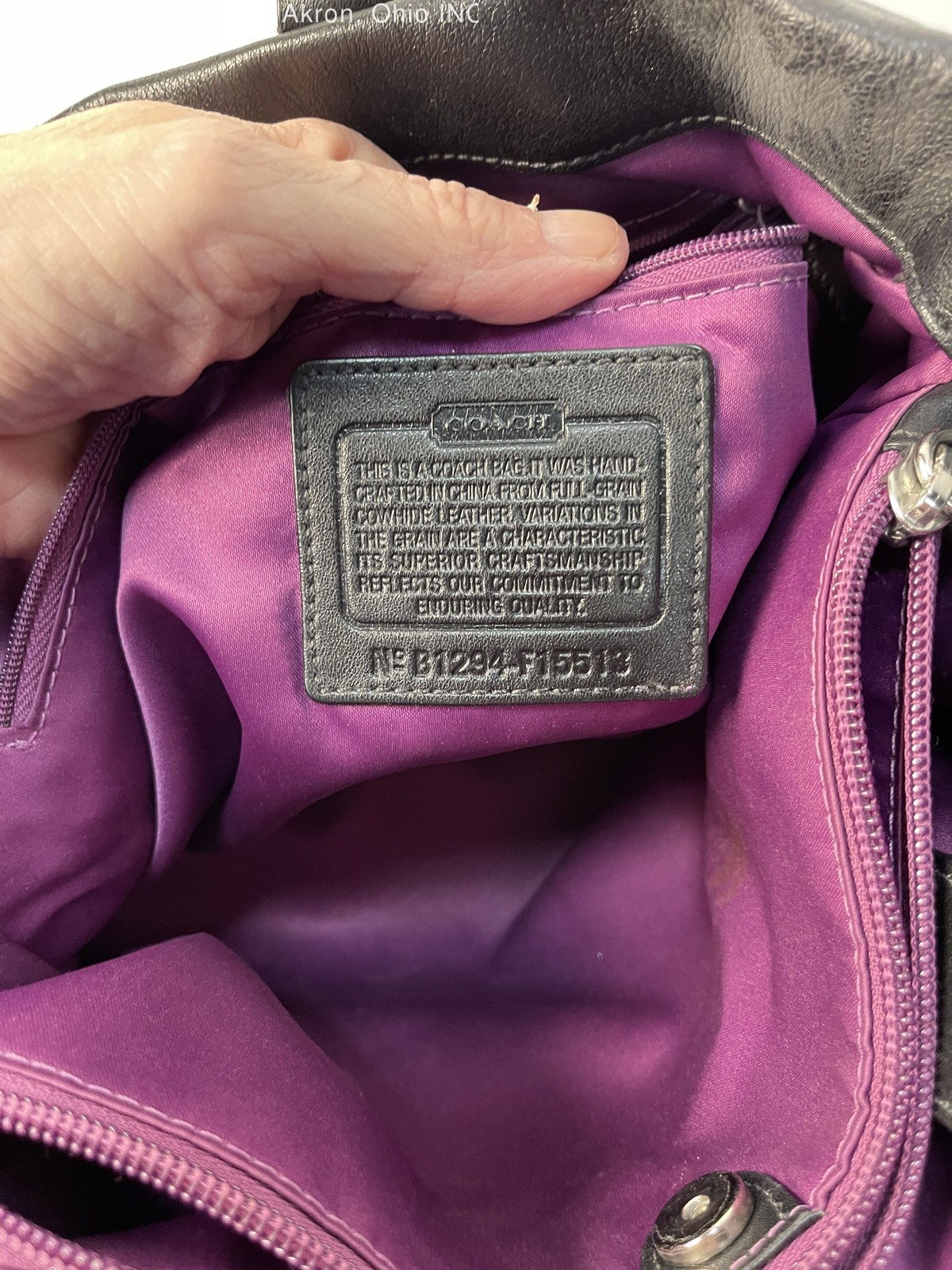 Gently Loved Certified Authentic Black Coach Satchel Handbag