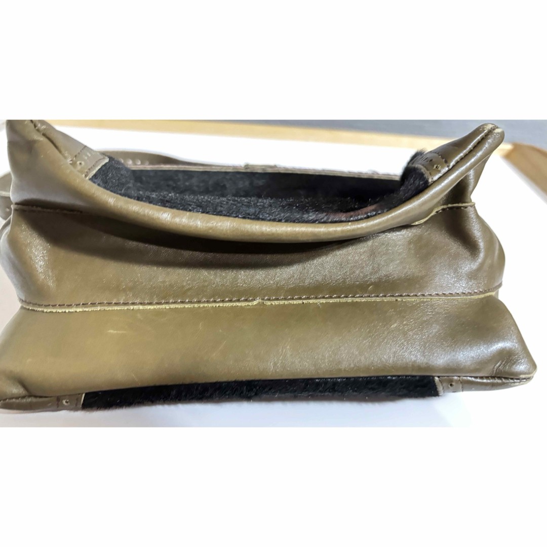 Jumin Puech Haraco Leather Shoulder Bag Handbag H15xW21.5 xD10 cm