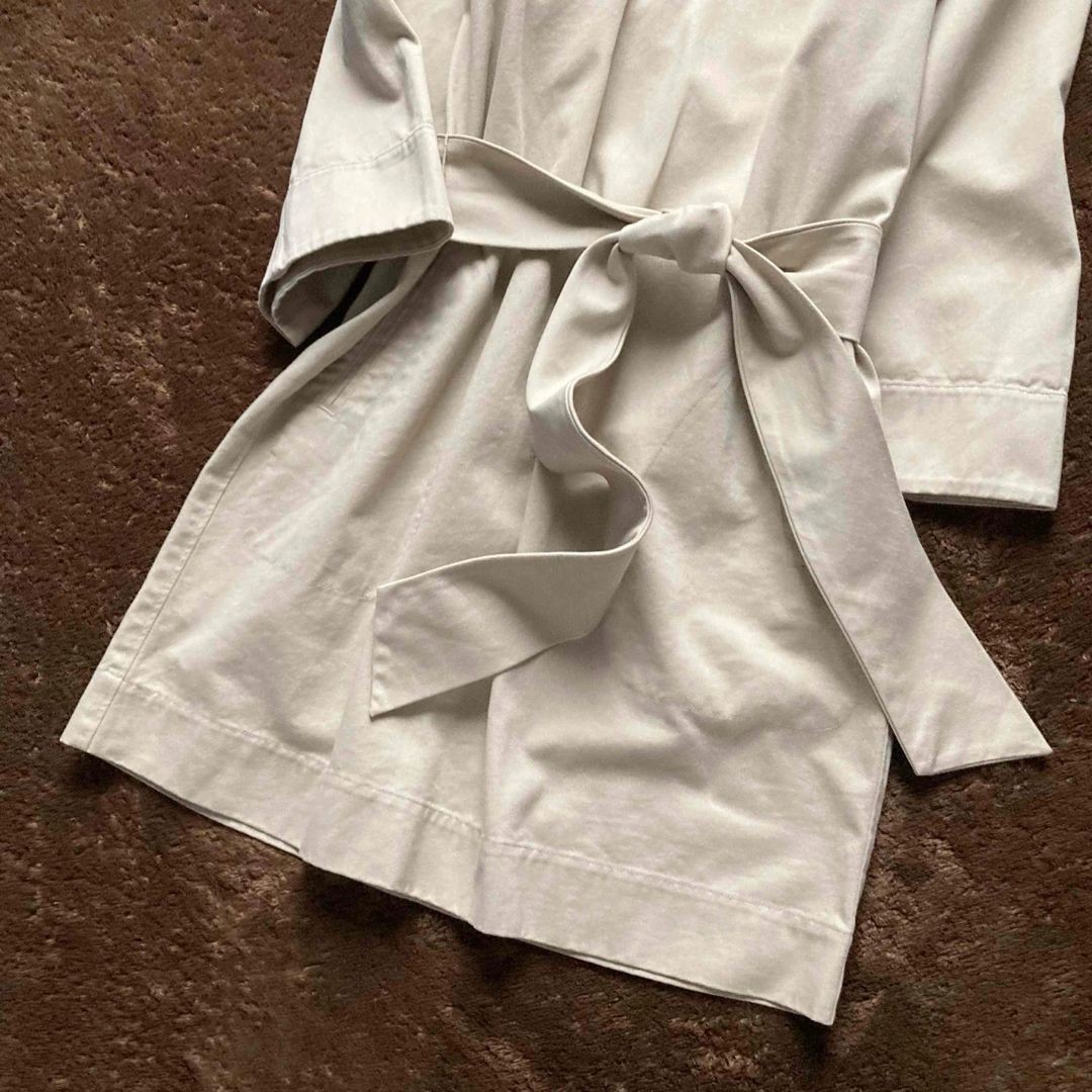 Ralph Lauren Cotton V-Neck Chino Dress Belt Beige Used