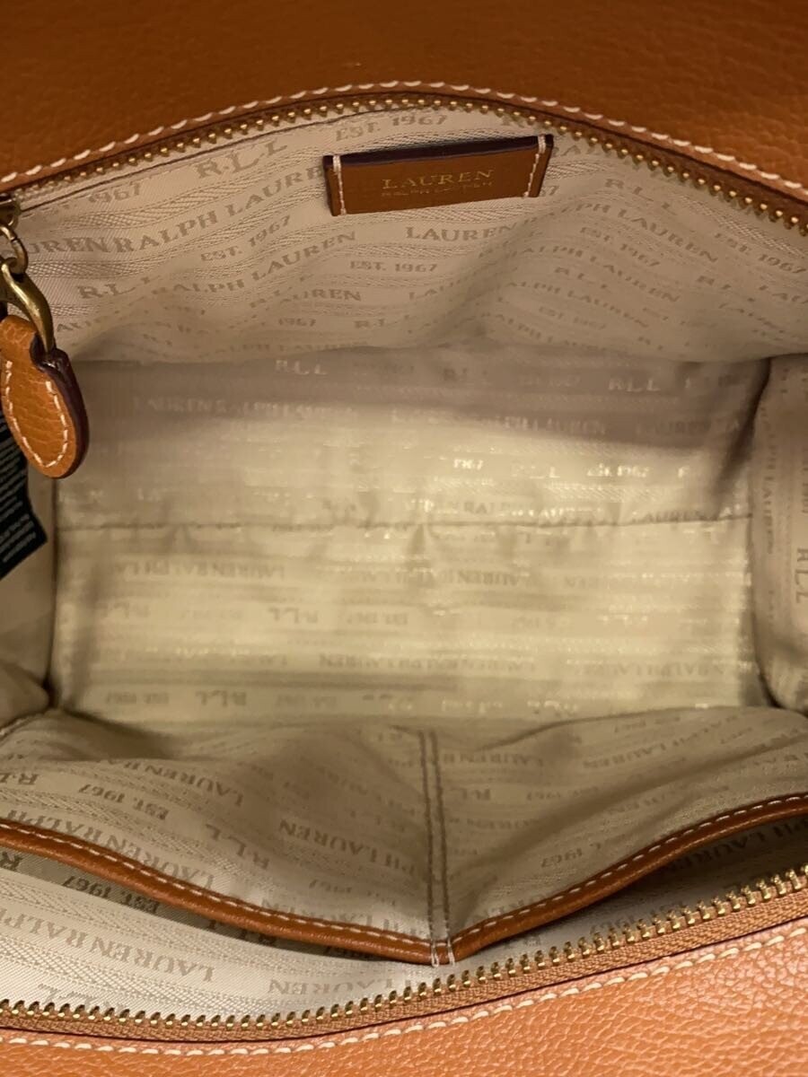 LAUREN RALPH LAUREN Ricky 2Way Handbag Leather Brown Authentic From Japan