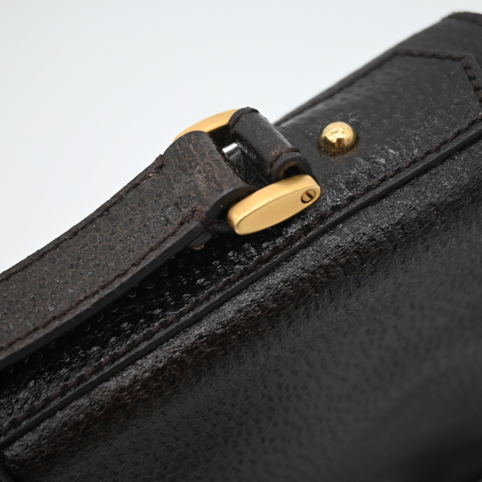 Fendi Classico No.1 Brown Leather Crossbody Messenger Satchel Bag