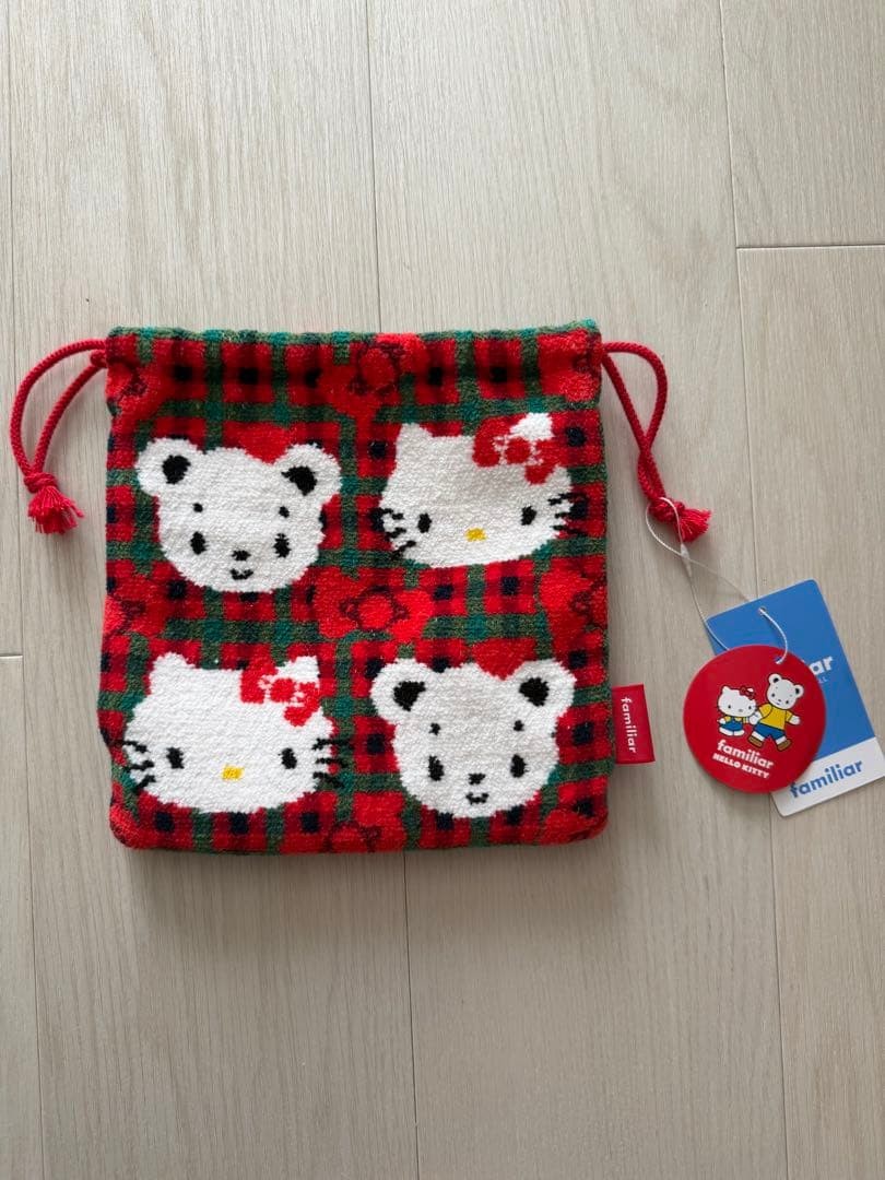 Familiar x Hello Kitty Collab Drawstring Pouch Japan Pop-Up