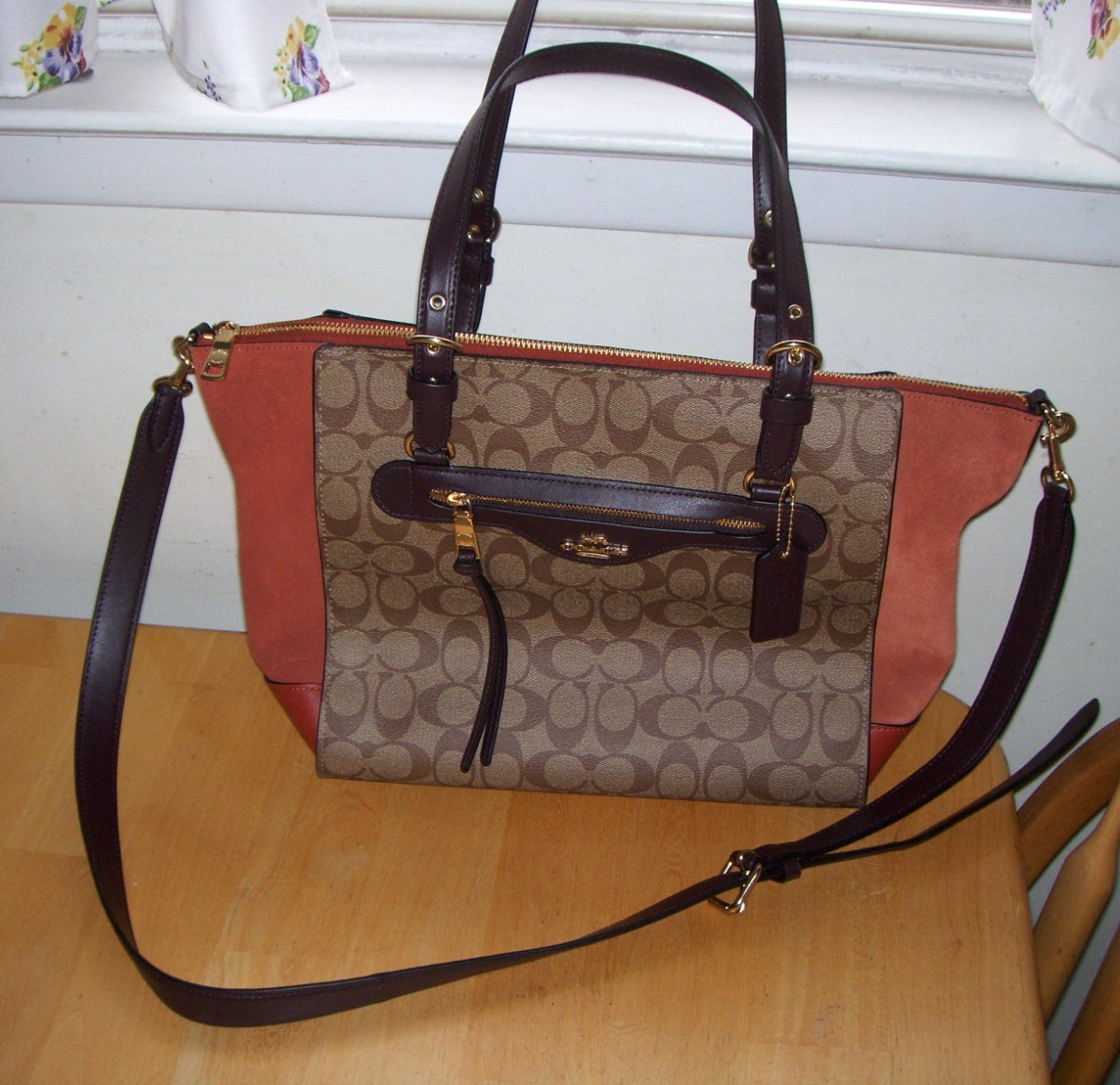 COACH “Kleo” Khaki/Multi Hand Bag #C5789 – NWT