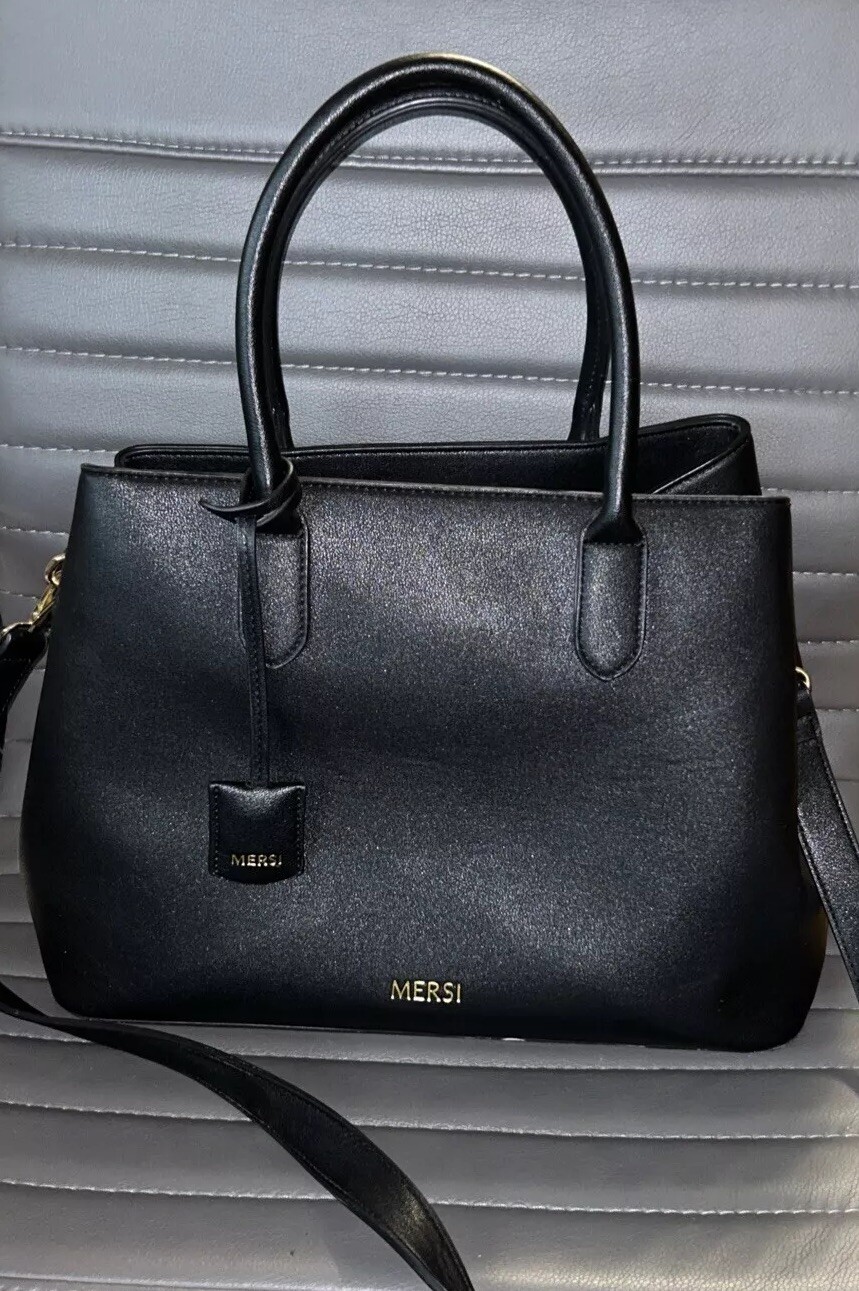 MERSI MEGHAN Vegan Leather Purse With Strap And Handles