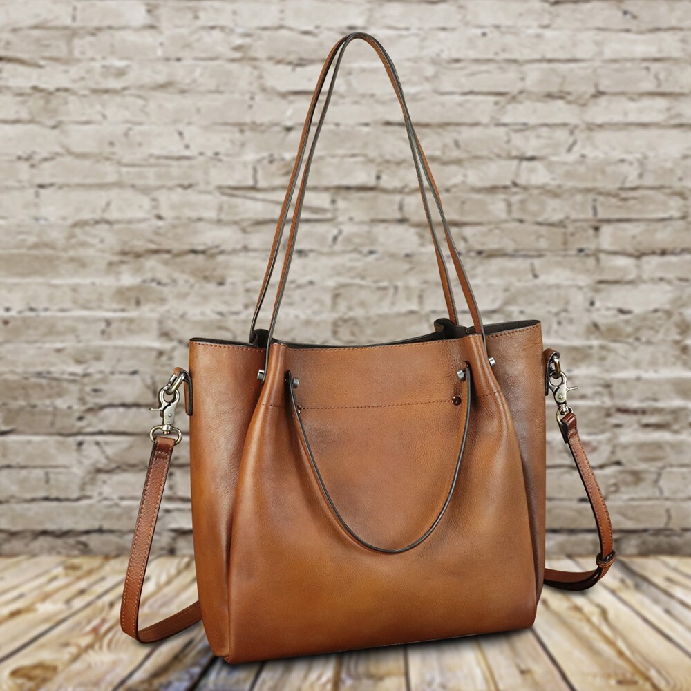 Genuine Leather Handbags for Women Satchel Purses Vintage Handmade Shoulder Bag
