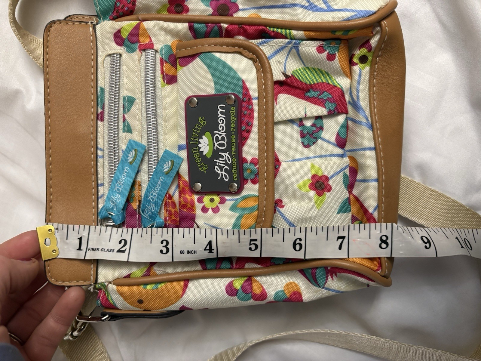 Lilly Bloom Small Crossbody Bag / Small Purse Birds And Flowers