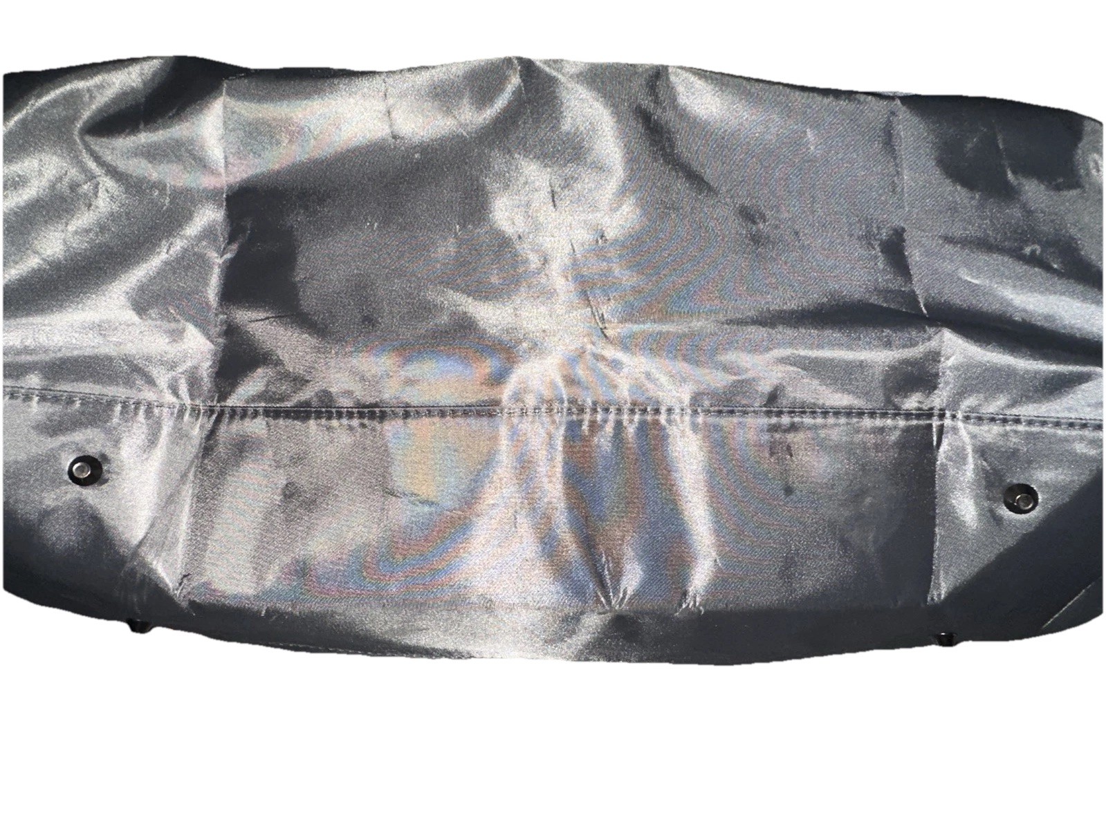 vs pink duffle/gym bag Metallic Holographic Letters, Gray With Blue Pink Yellow