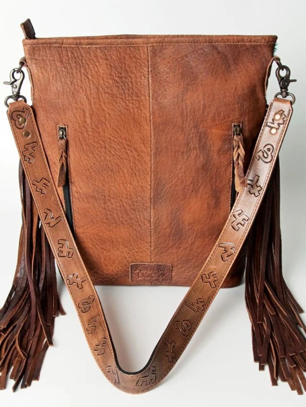 American Darling Turquoise Speckled Fringe Crossbody Bag