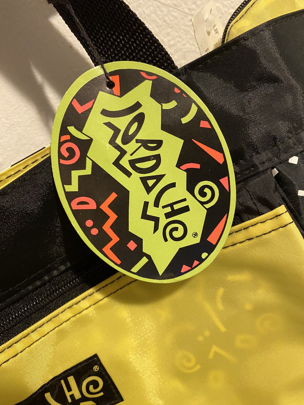 Jordache Tote Bag Neon Yellow Y2K