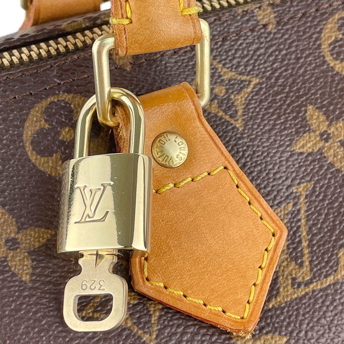 Louis Vuitton Monogram Speedy 30 Leather Fabric Brown Handbag 4299