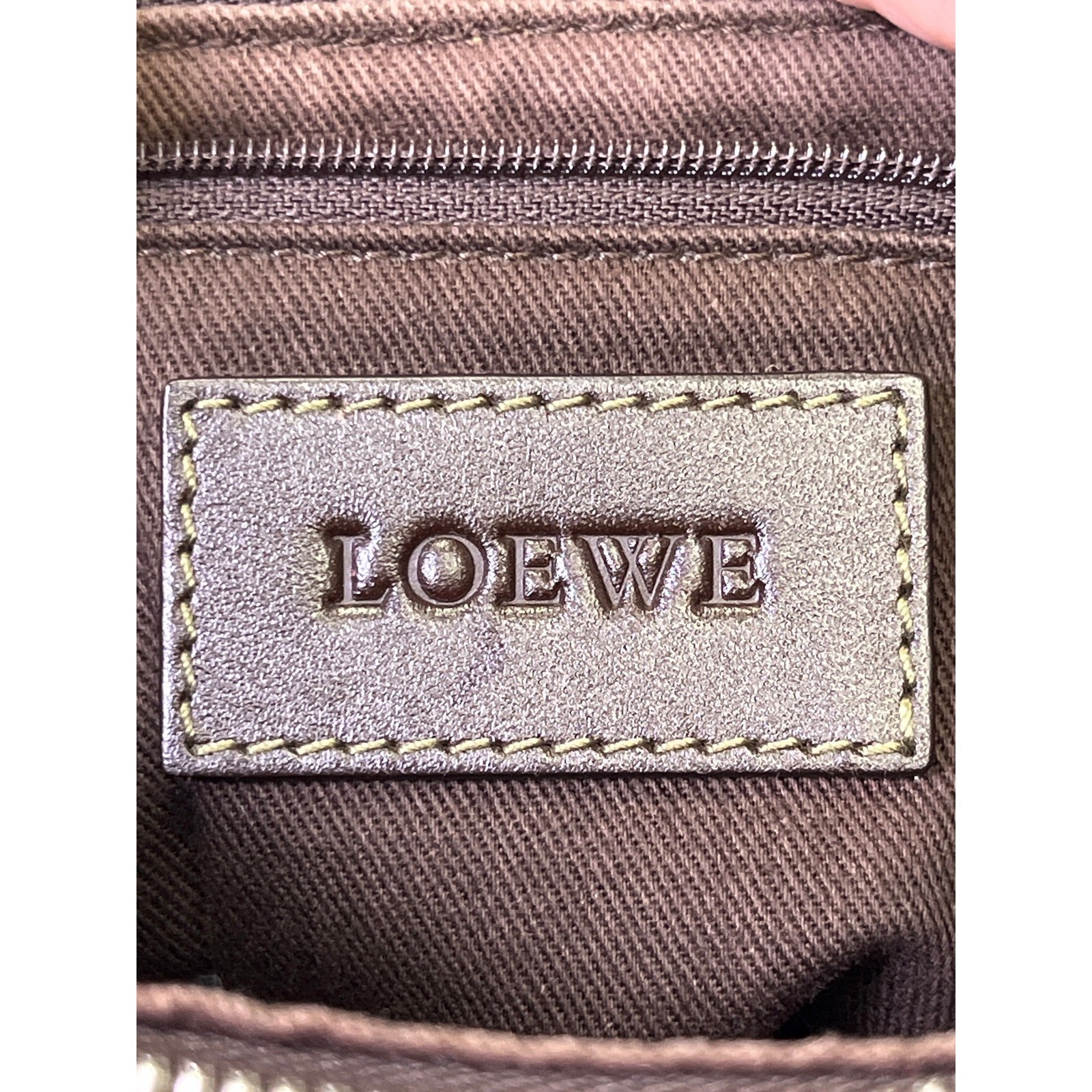Loewe Anagram Monogram Crossbody Bag Brown Canvas Leather Vintage w/ Pouch