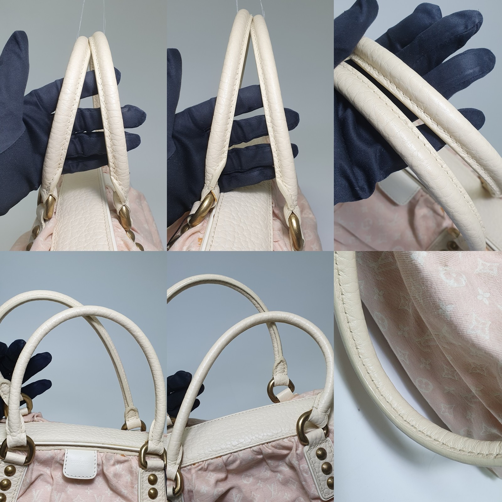TARIFF FREE Authentic Louis Vuitton Mini Lin Trapeze GM M40064 Genuine CLA889