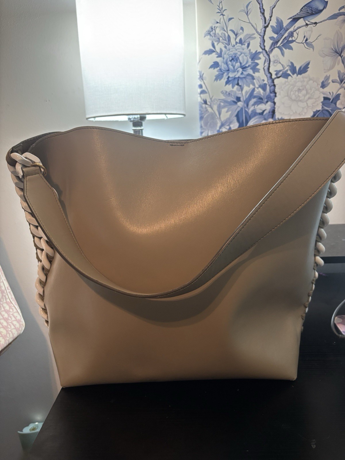 Authentic Stella McCartney Frayme Laced Tote Bag Beige – VGUC