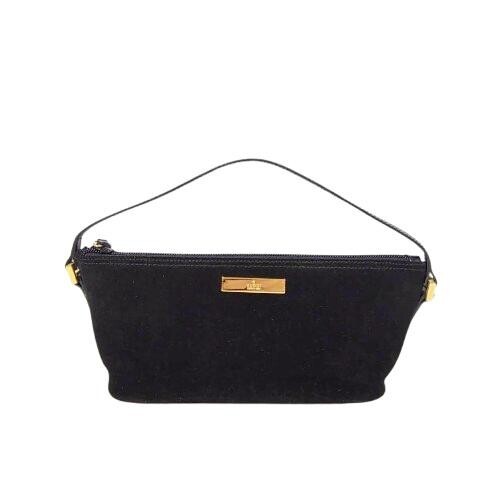 Gucci Black Leather Accessory Pouch Shoulder Bag 039.1103 Women Zip