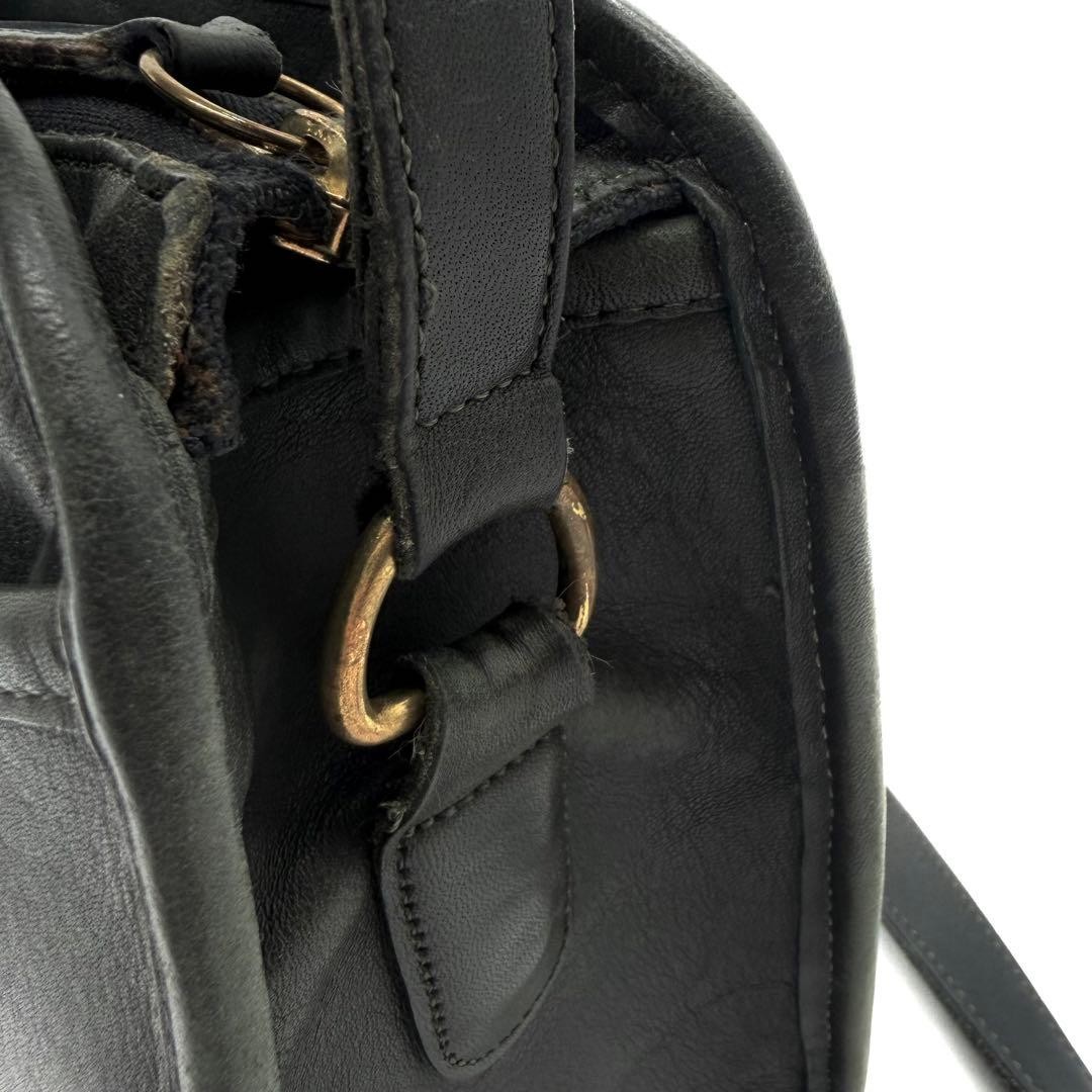 COACH Dark Green Leather Shoulder Bag 21cm x 29cm x 9cm, Slight Signs of Wear