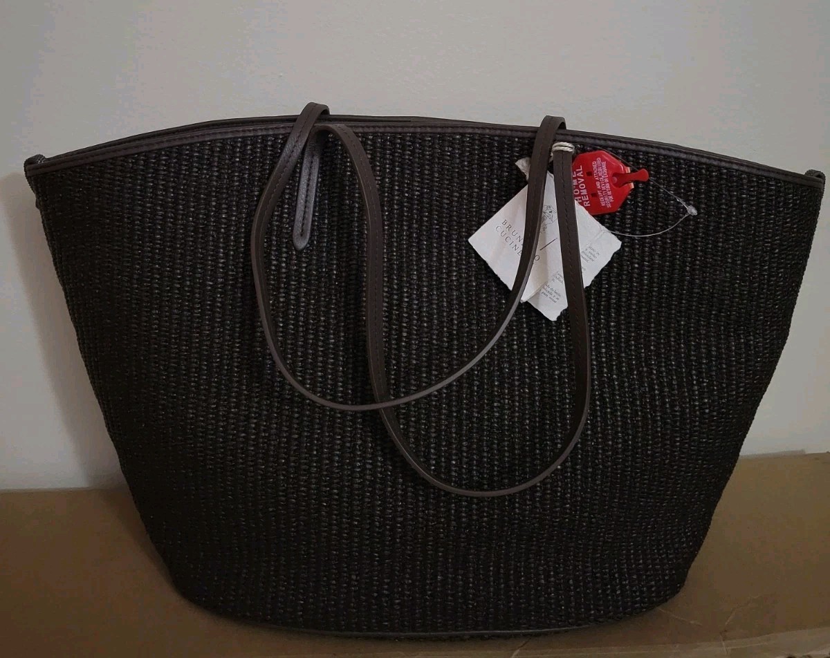 2995$ Brunello Cucinelli Womens Brown Tote/ Shopper Bag .Made In Italy