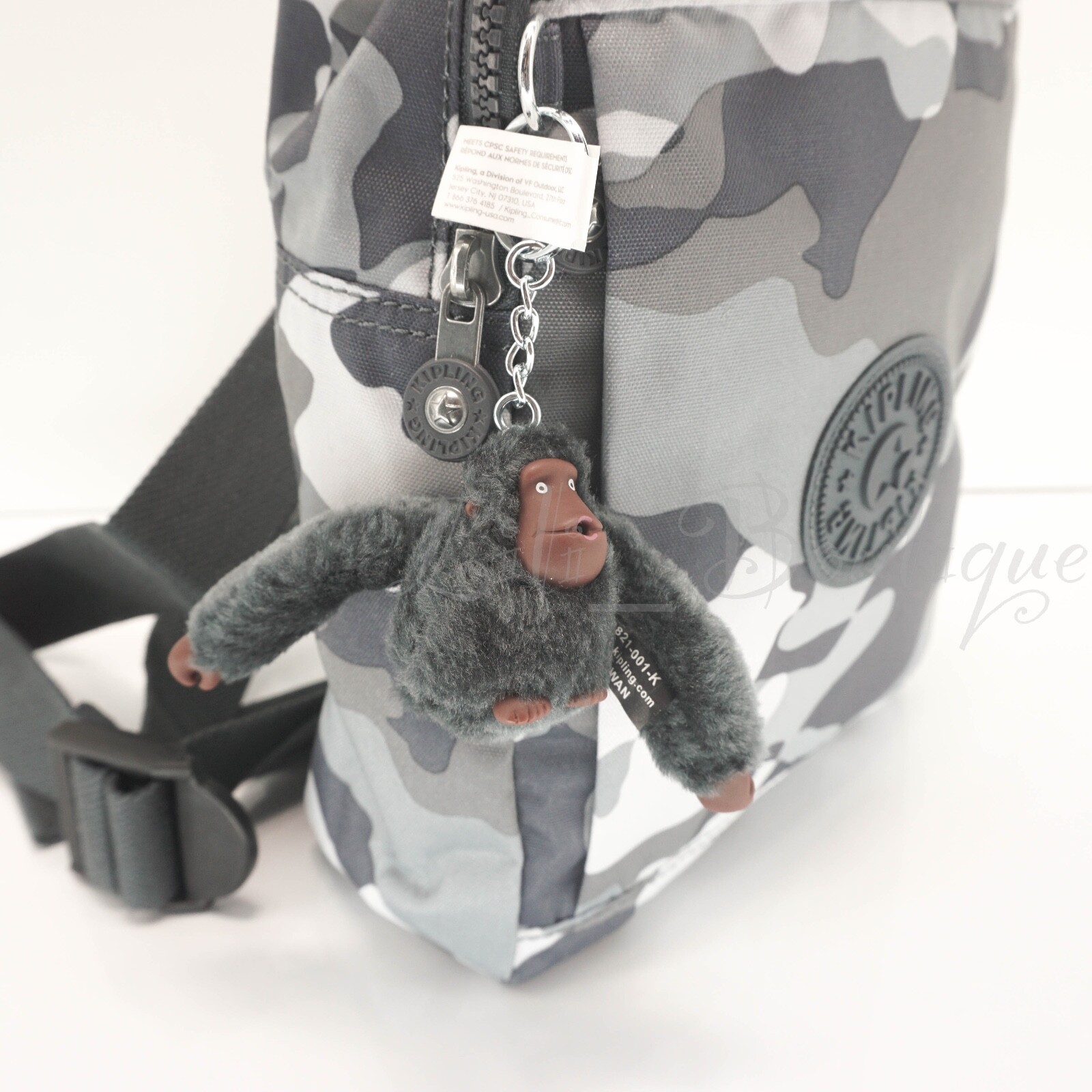 NWT Kipling KI1690 Klynn Sling Backpack Shoulder Bag Polyester Cool Camo Grey109