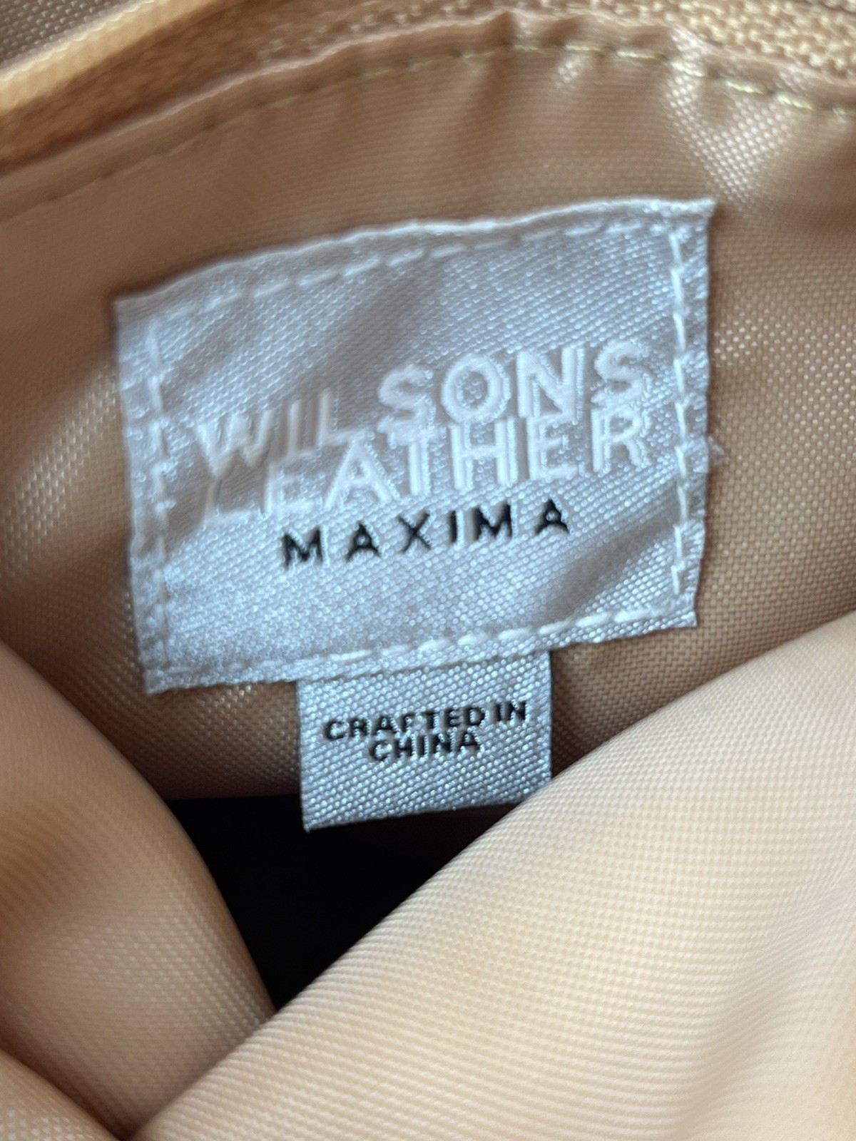 Vintage Wilsons Leather Maxima Crossbody Handbag Purse Natural Tan Small 7.5”
