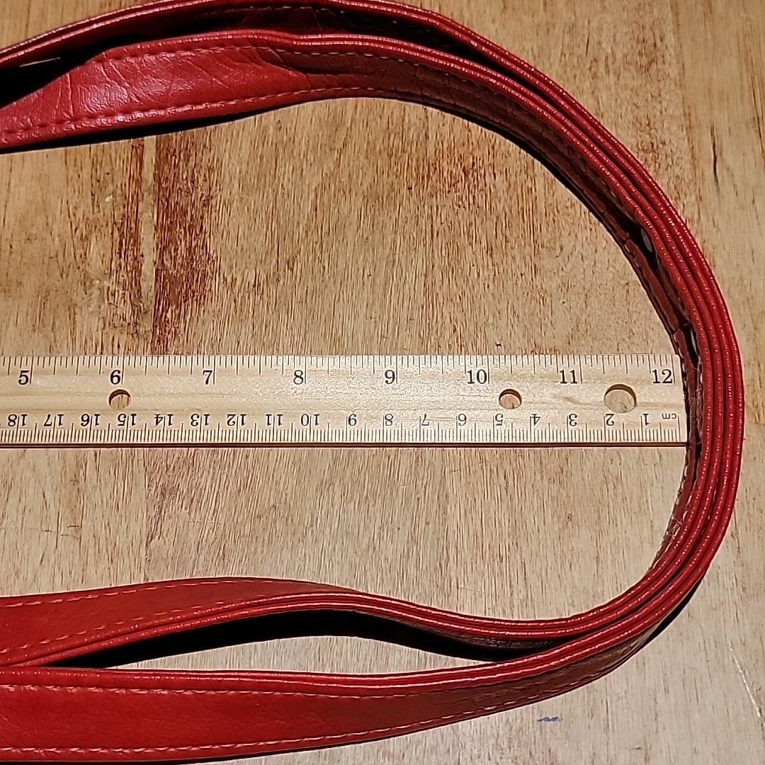 Vintage FS Originals Leather Shoulder Handbag Purse Bag Red Marbled Classic Chic
