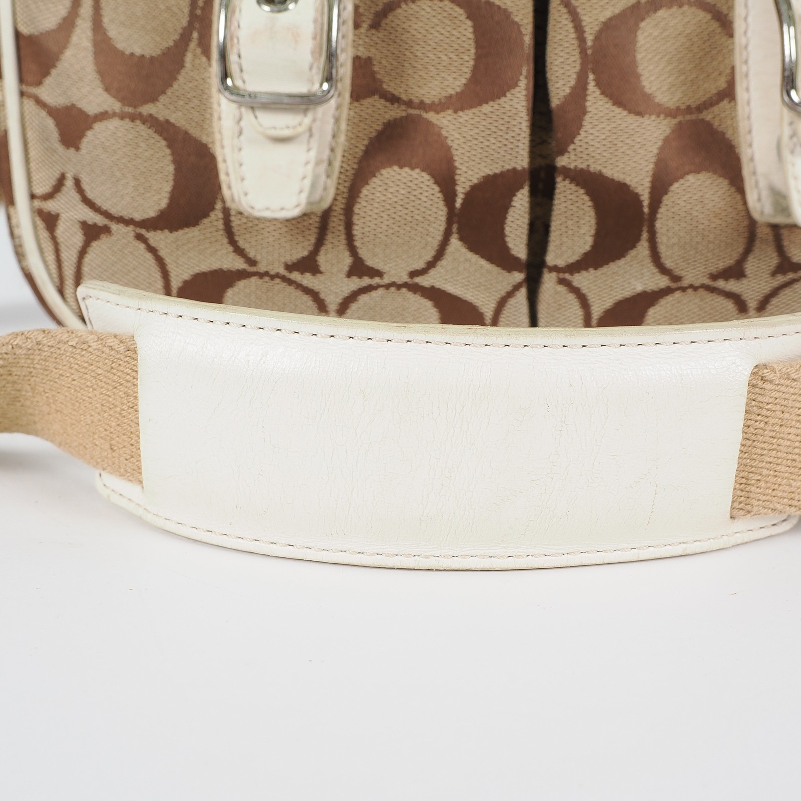 Authentic Coach Signature Mini Field Shoulder Bag Crossbody Canvas x Leather 77