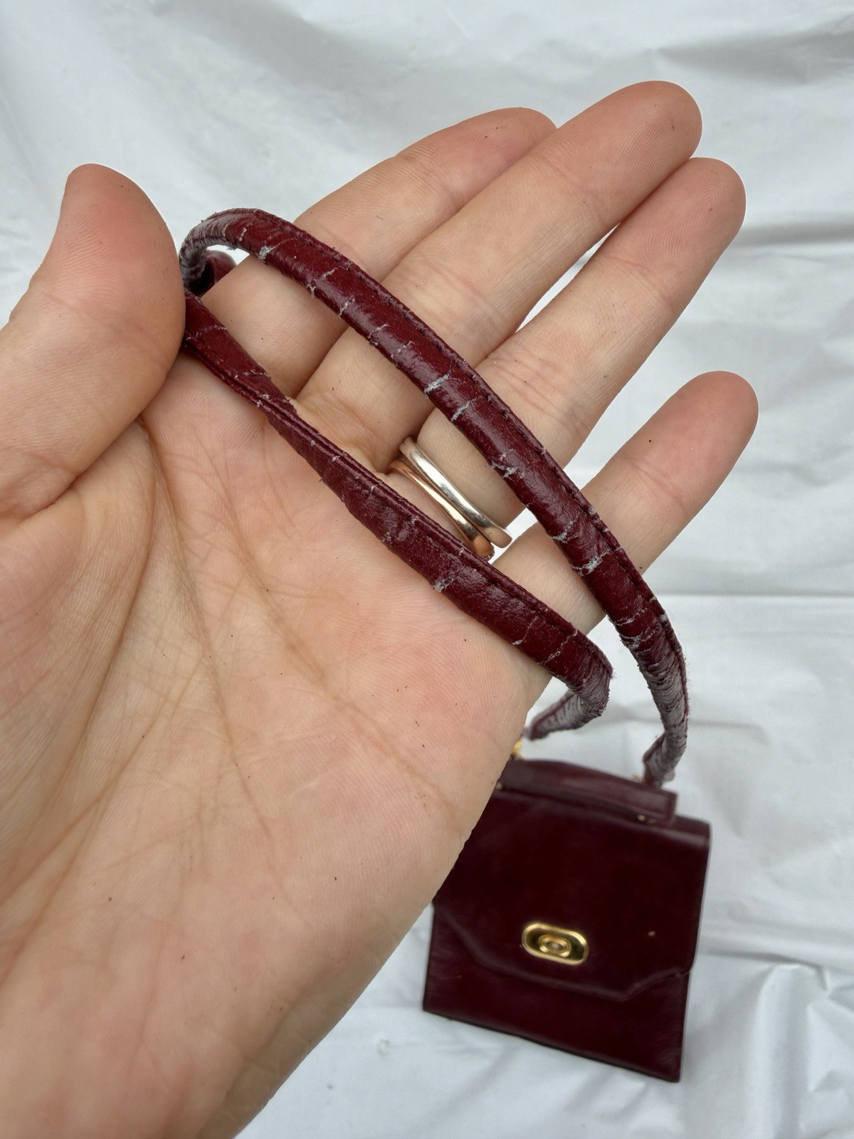 Vintage Bechamel Genuine Leather & Velvet Handbag Purse, Burgundy & Evening bag