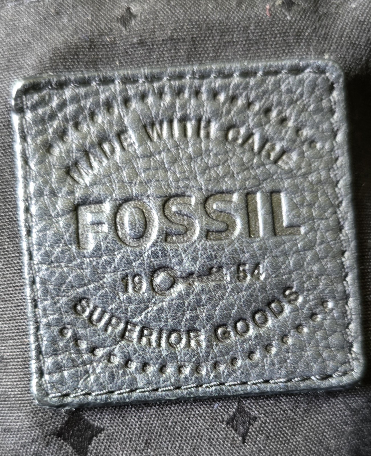 Fossil Genuine Black Leather Morgan Crossbody Messenger Bag