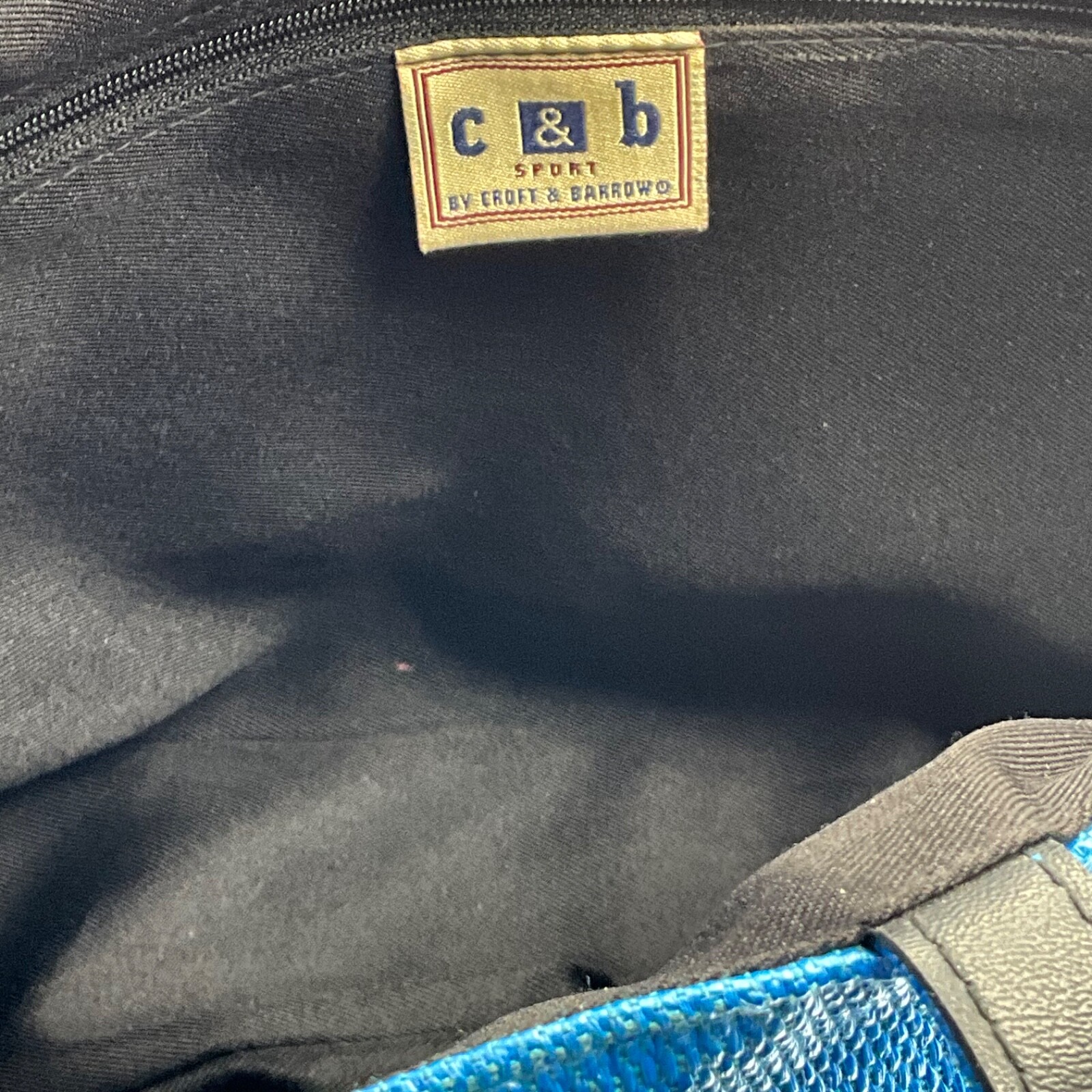 Croft & Barrow Sport Straw Weave Blue Hand Shoulder Bag Purse PP: 53% 14″x9″x7″