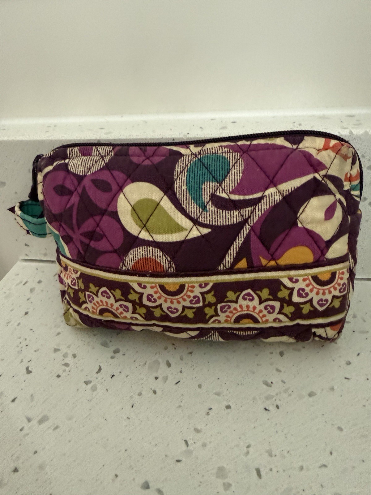 Vera Bradley Duffel Bag In Plum Crazy Print Comes With Free Cosmetic Bag