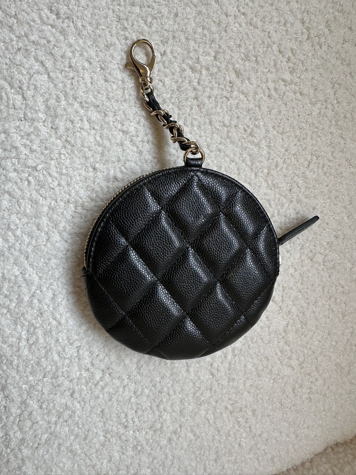 CHANEL Classic Quilted Mini Black Caviar Leather Coin Purse Duty Paid