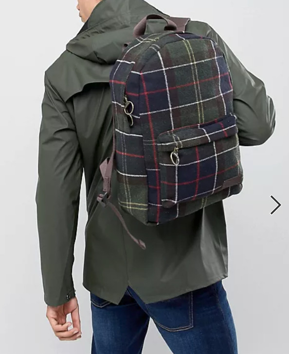 Barbour Carrbridge Wool Mix Backpack in Classic Tartan MSRP $180 Great Gift