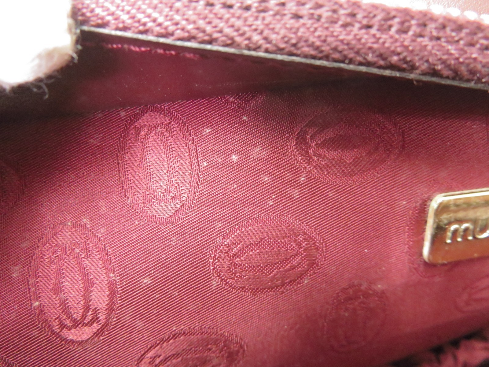 Authentic Cartier Must de Cartier Leather Clutch Bag #48733