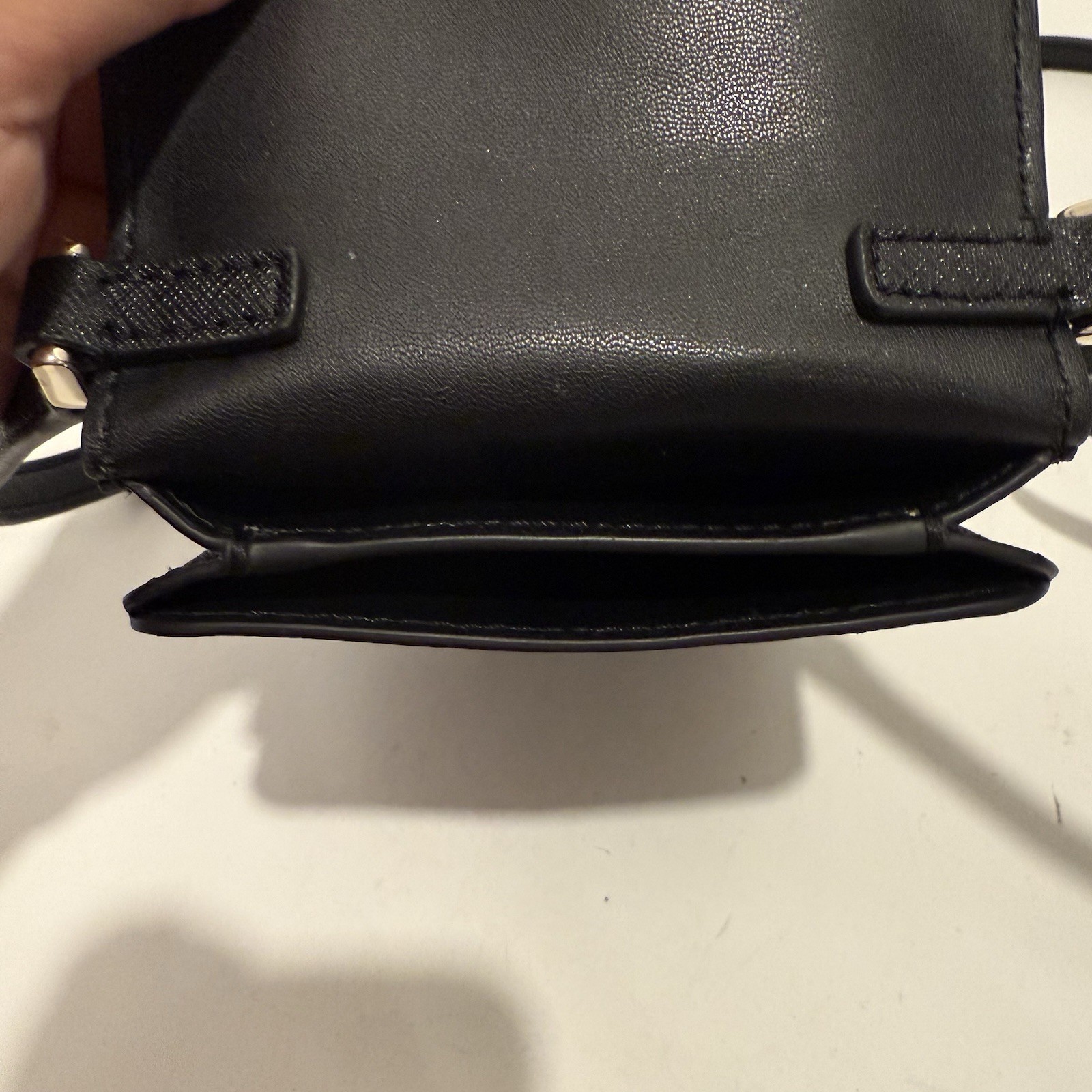 Kate Spade Purse Mini Small Bag Lola Black Glitter Cellphone Flap Crossbody Rare