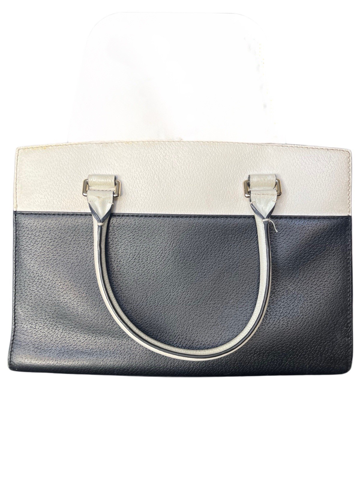 Kate Spade Grove Street Caley Leather Satchel Black & White With Shoulder Strap
