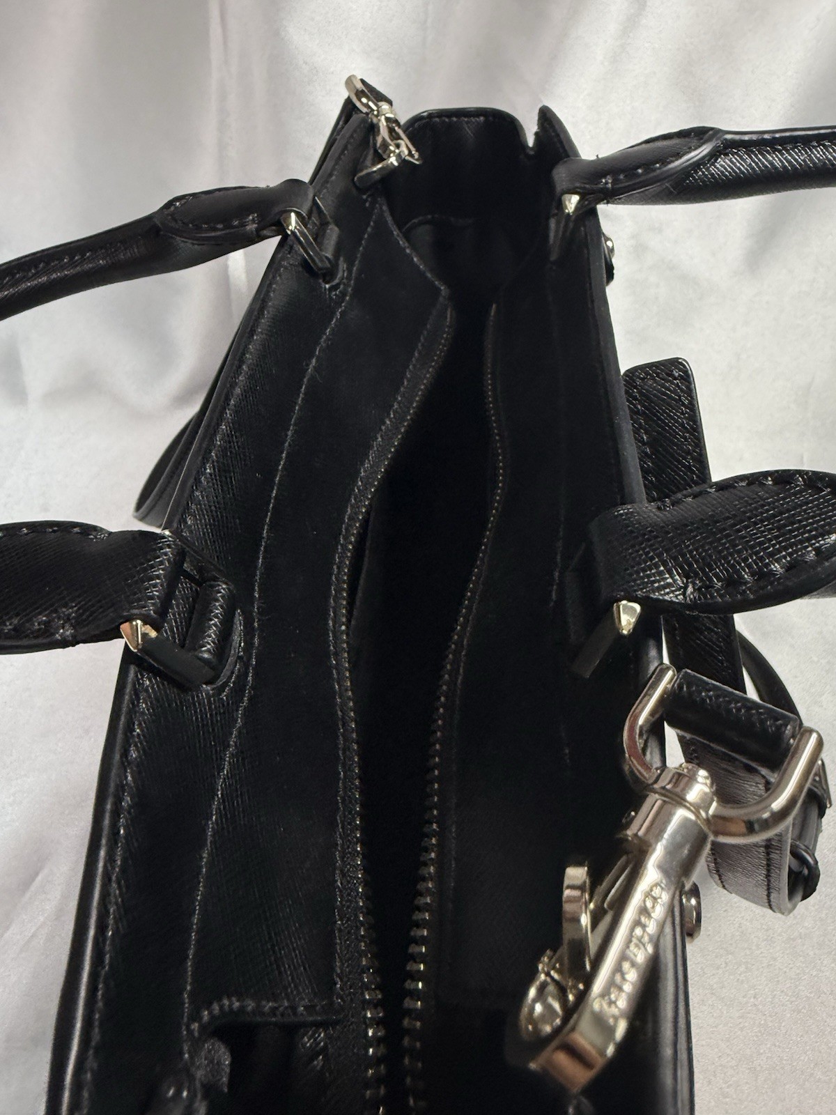 Kate Spade Staci Wrapping Paper Print Black Medium Shoulder Satchel New w/o Tags