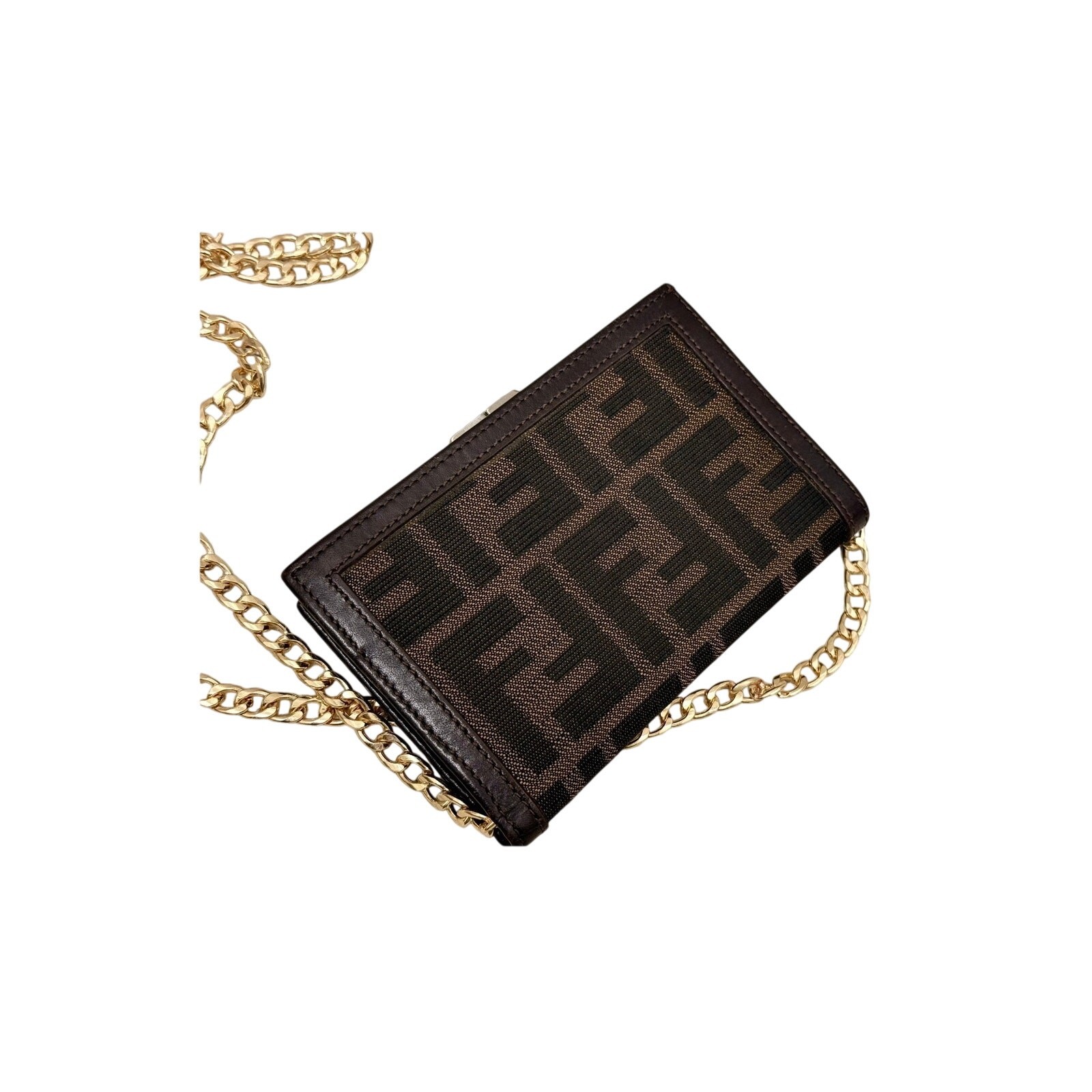 Fendi Vtg Zucca Monogram Kiss-Lock Wallet|Bag VESTIAIRE COA Included