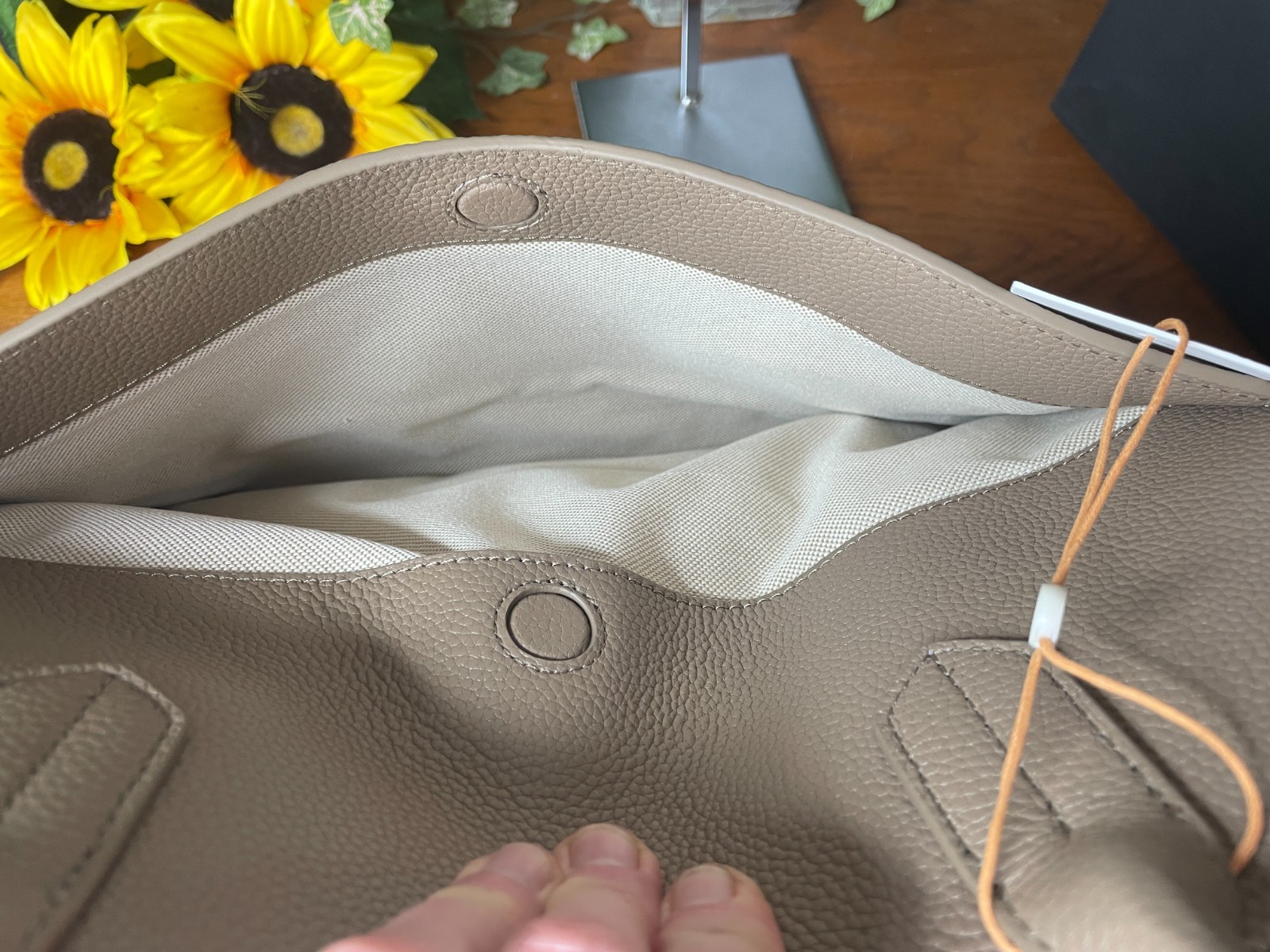 NWT QUINCE HUDSON SATCHEL SHOULDER BAG HANDBAG WARM TAUPE MSRP $188