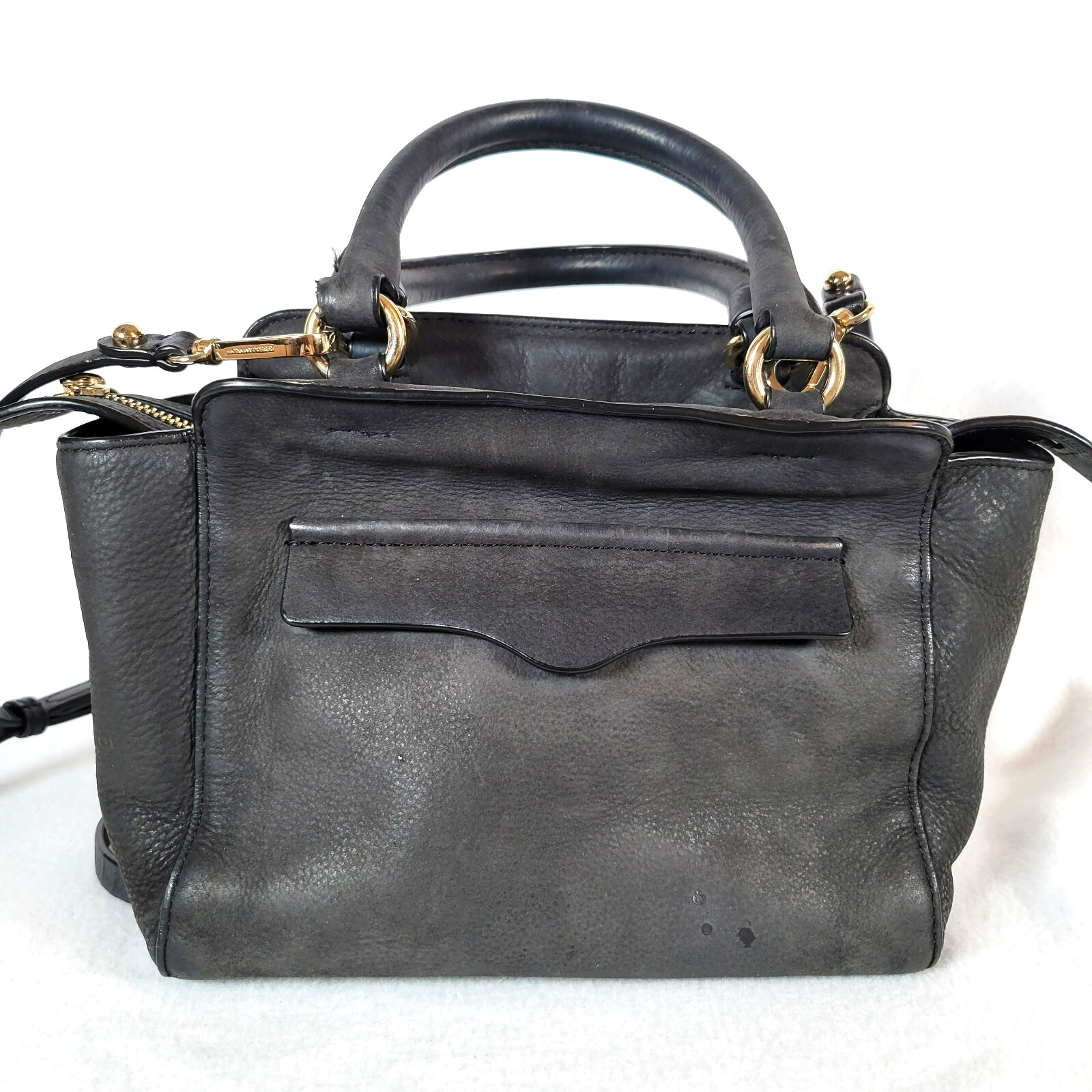 Rebecca Minkoff Womens Micro Avery Shoulder Bag Black Pebble Leather Biker Punk