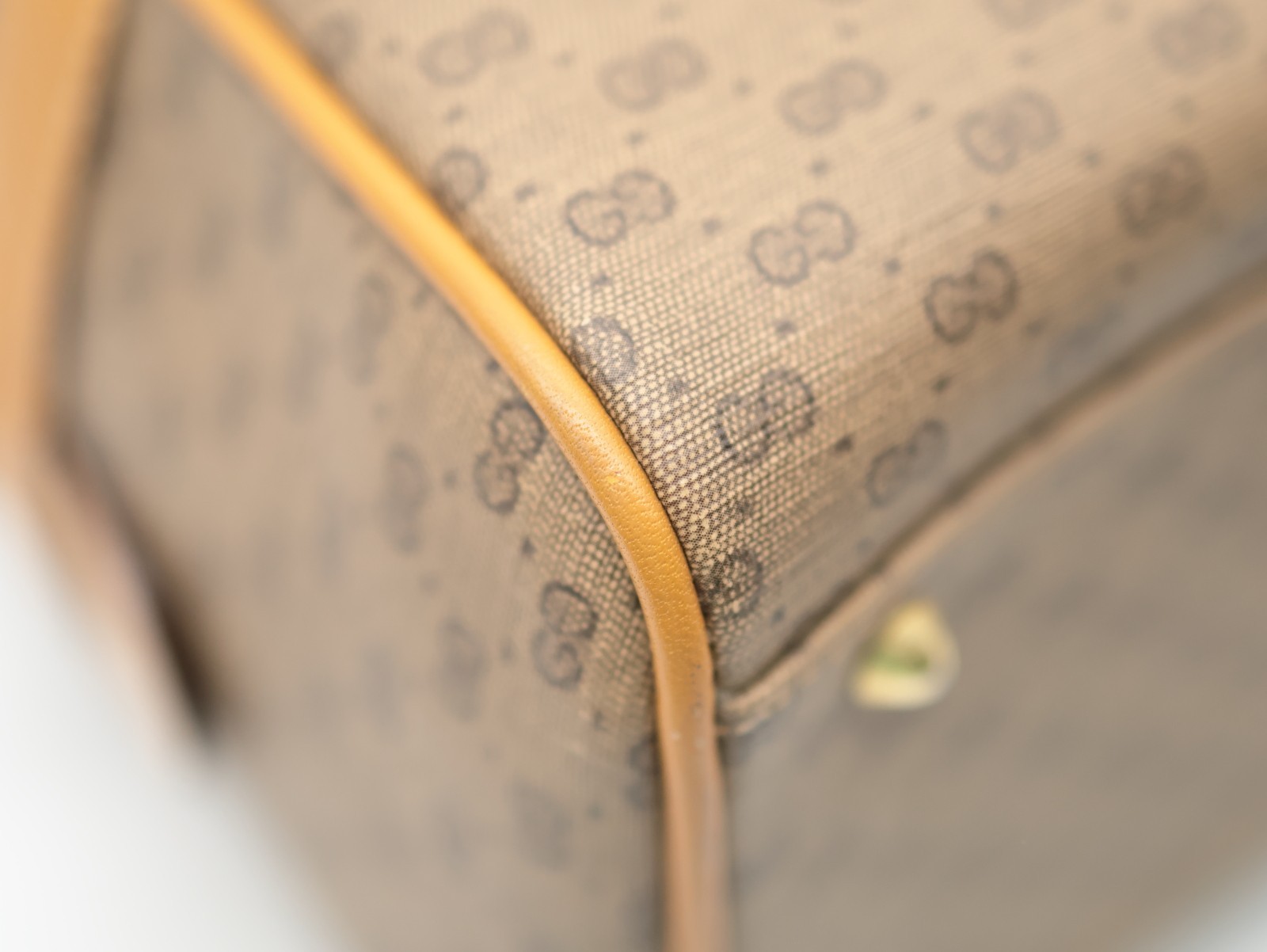 Vintage GUCCI Mini Boston bag Micro GG PVC Authentcic