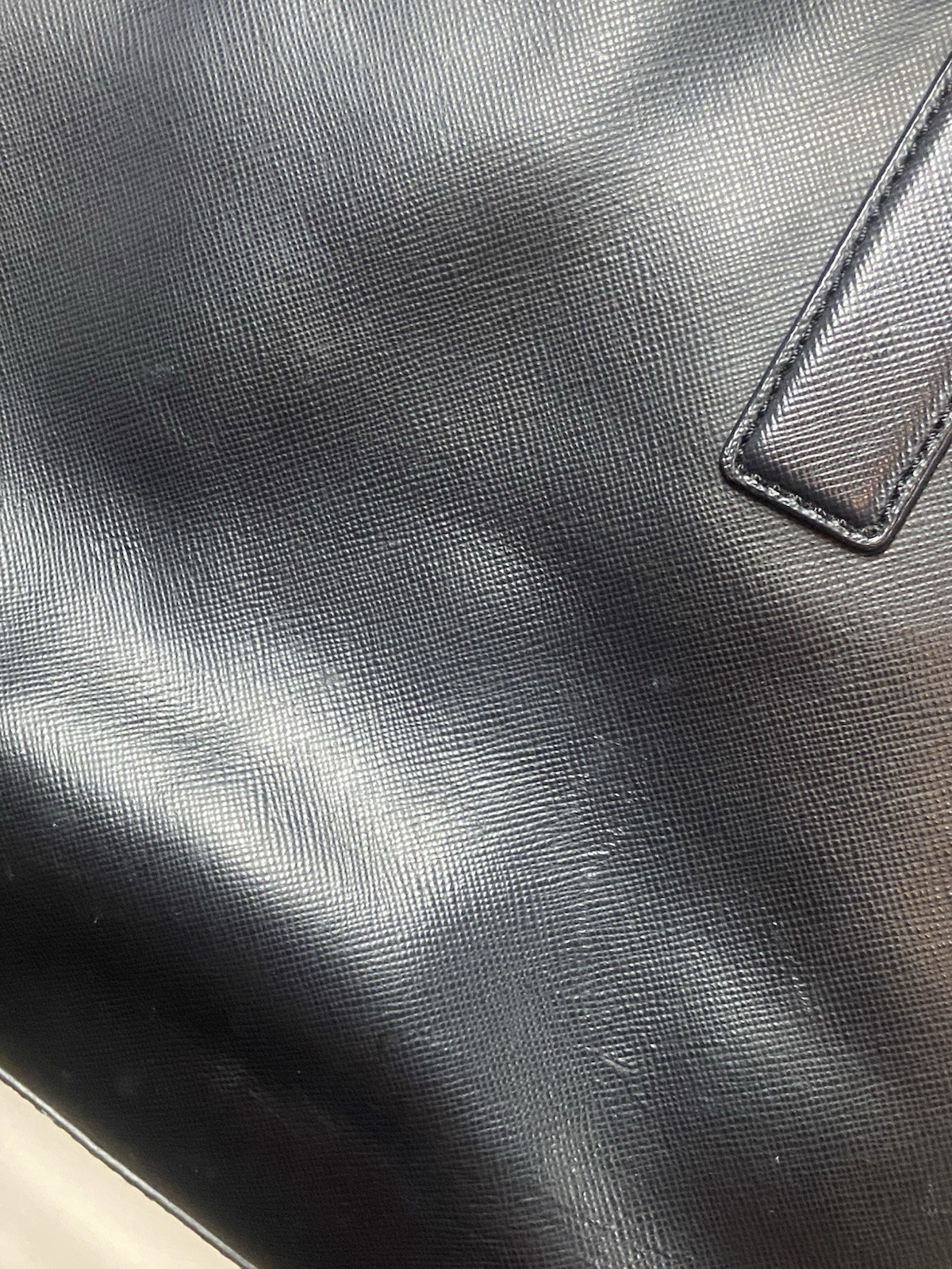 Tory Burch black saffiano leather tote bag large satchel gold hardware