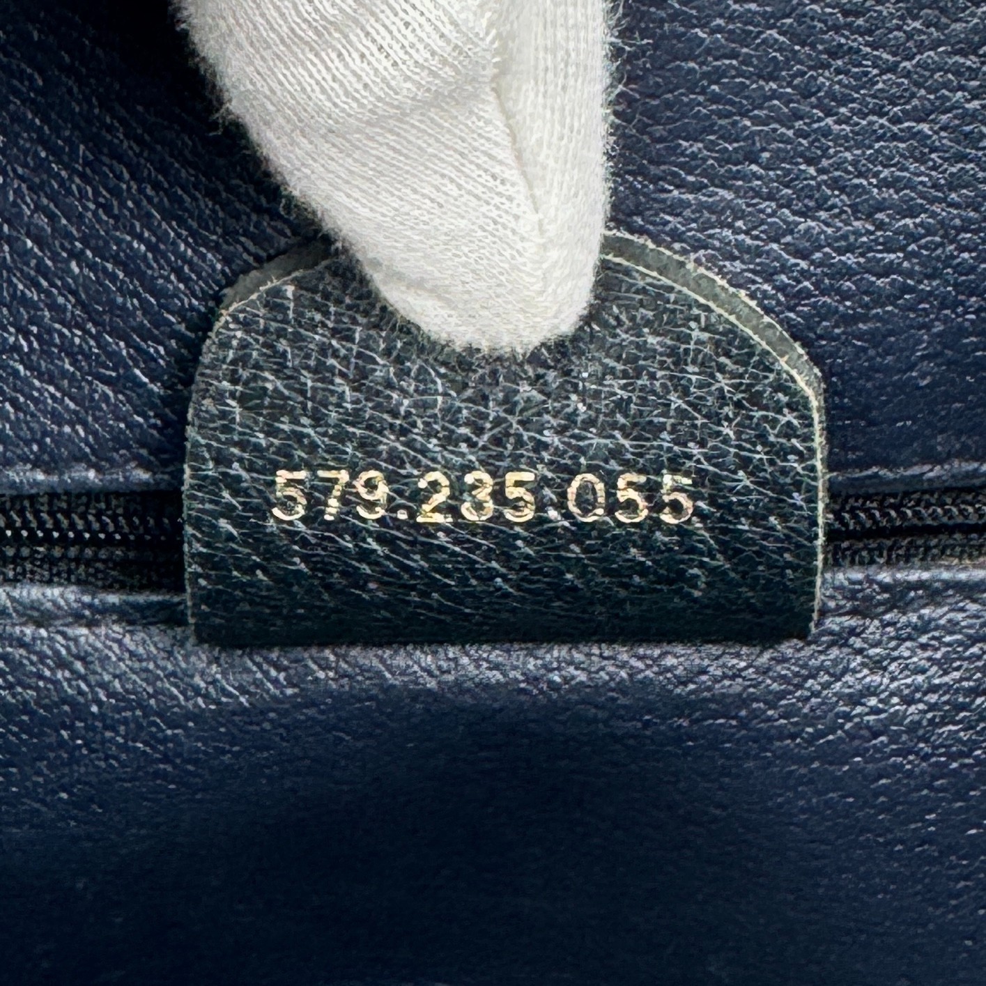 Vintage Gucci Hand Bag Sherry Navy Mini Boston Bag PVC Authentic 446T0403
