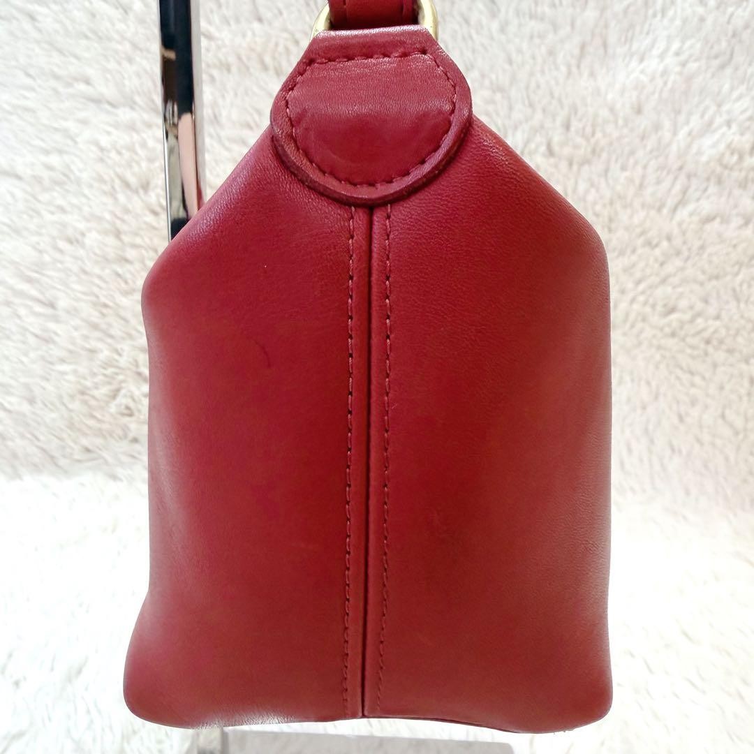 Excellent Condition COACH Old Coach One Shoulder Bag Accessory Pouch Red