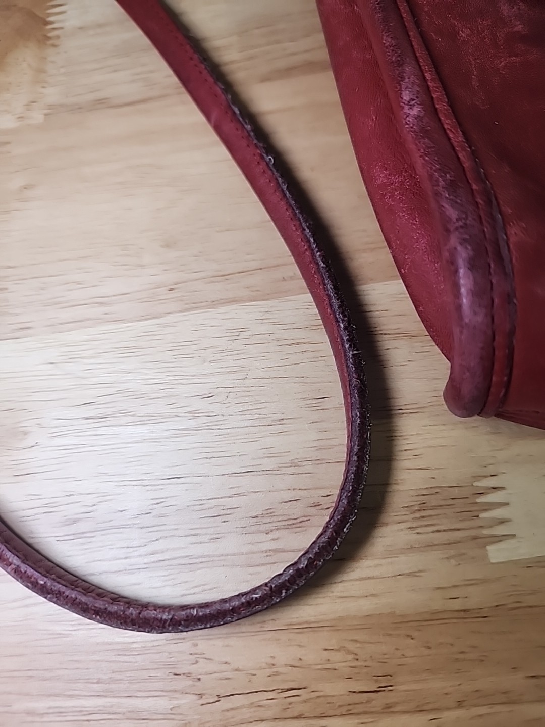 Vintage Coach USA Red Leather Scooter Crossbody Bag Flap Turn Lock Closure VGC