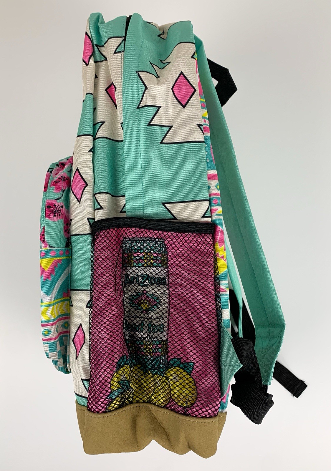 Arizona Tea Patchwork Backpack Floral Aztec Multicolor Cotton Blend New